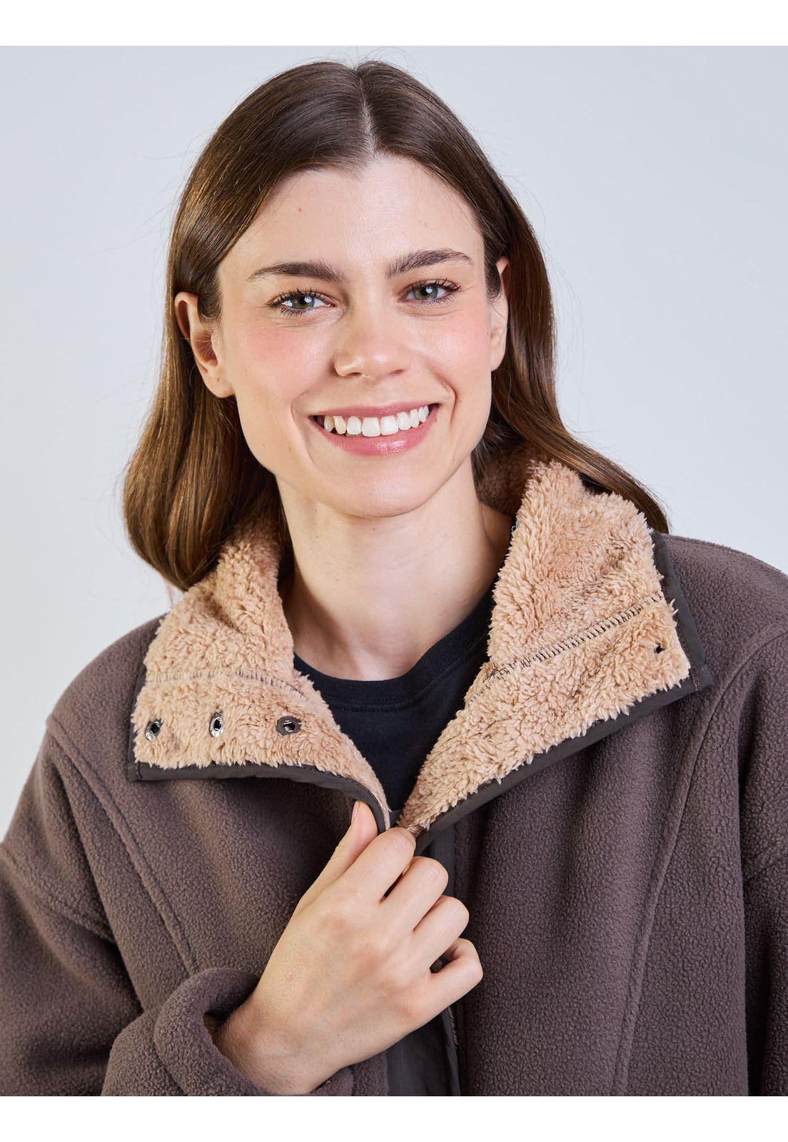 Poleron Polar Golden Lime Café Mujer Maui And Sons-7