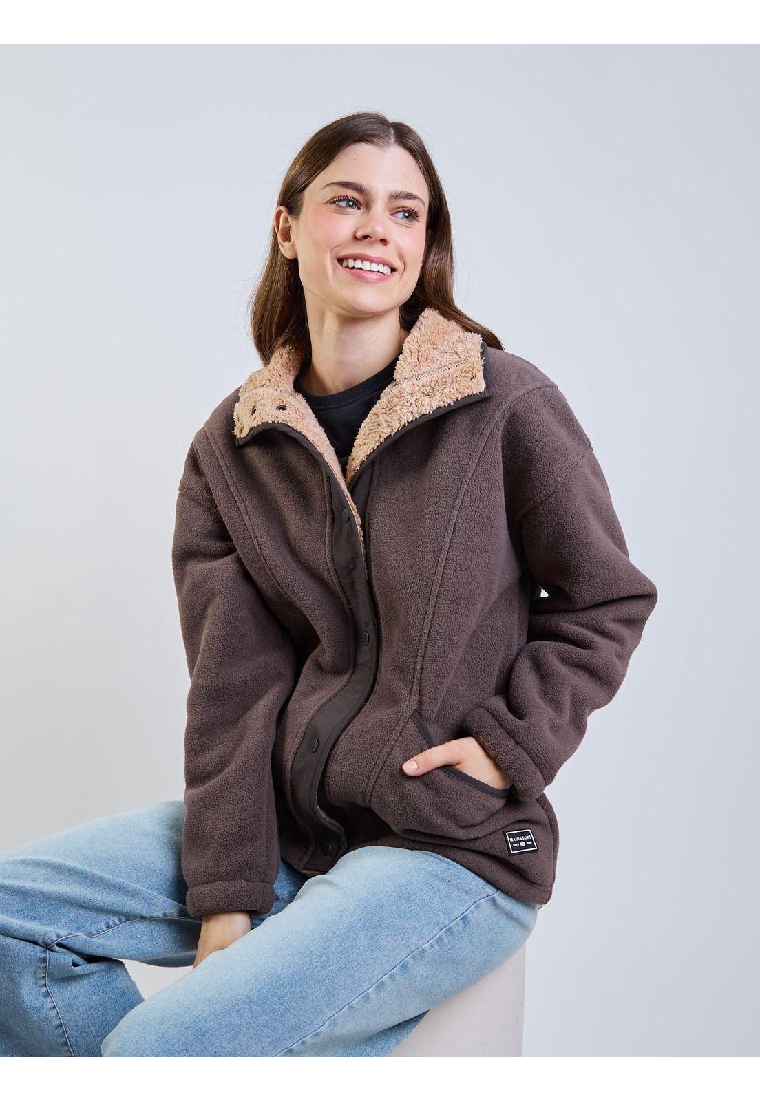 Poleron Polar Golden Lime Café Mujer Maui And Sons-9