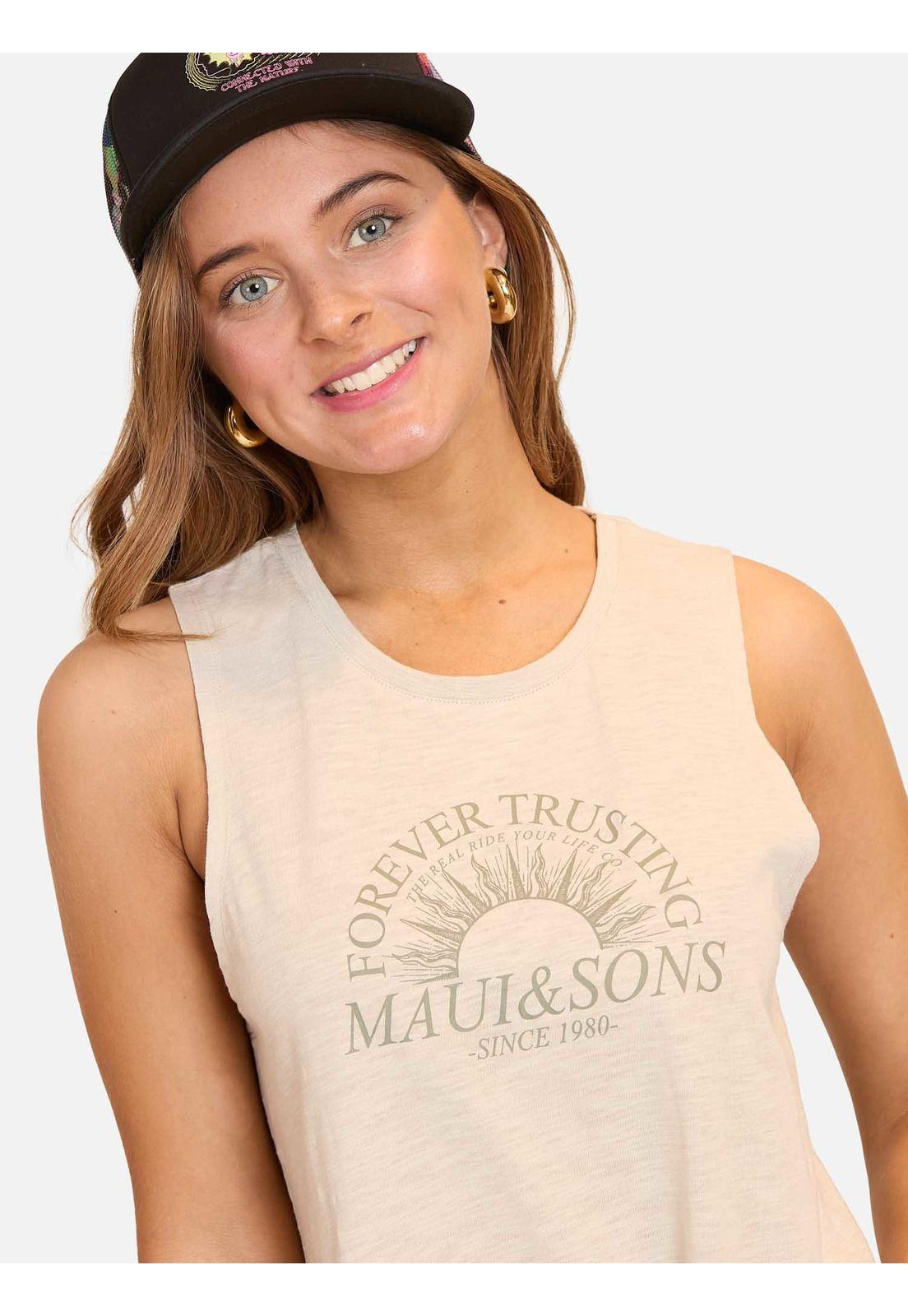Polera MC Forever Trusting Beige Mujer Maui And Sons-3