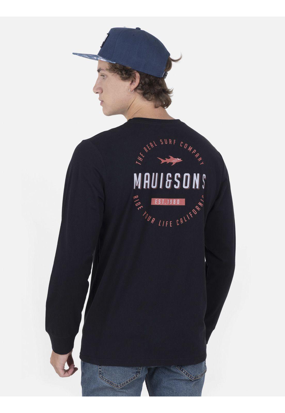 Polera Hombre SIMPLE AVENEU LS TEE Negro Maui and Sons-1