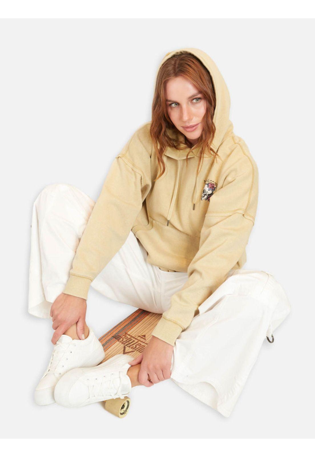 Poleron Spring Skull Mujer Café Maui And Sons-3