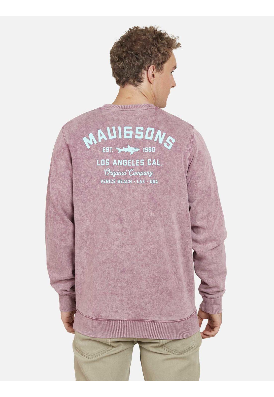 Poleron VENICE LAX Hombre Burdeo Maui and Sons-1