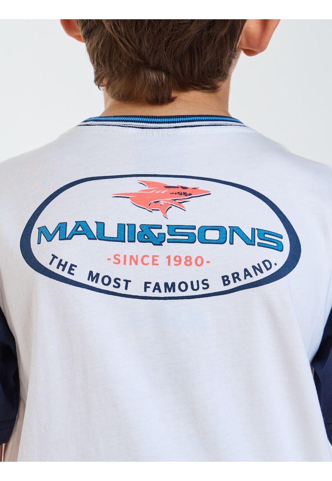 Polera MC Mana Blanco Infantil Maui and Sons-3