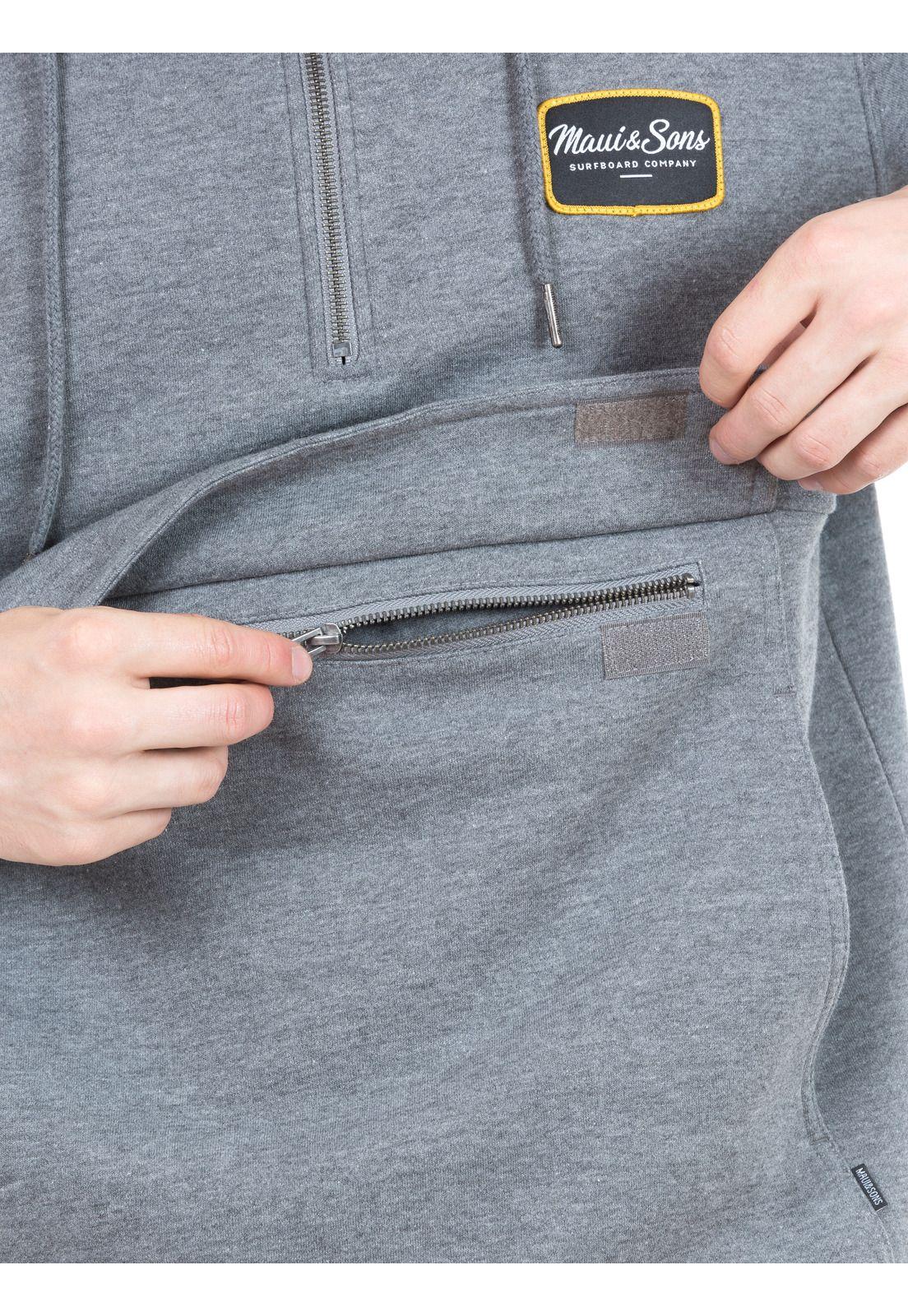 Poleron Canguro MAUI Hombre 5O977-MI20 Gris-2