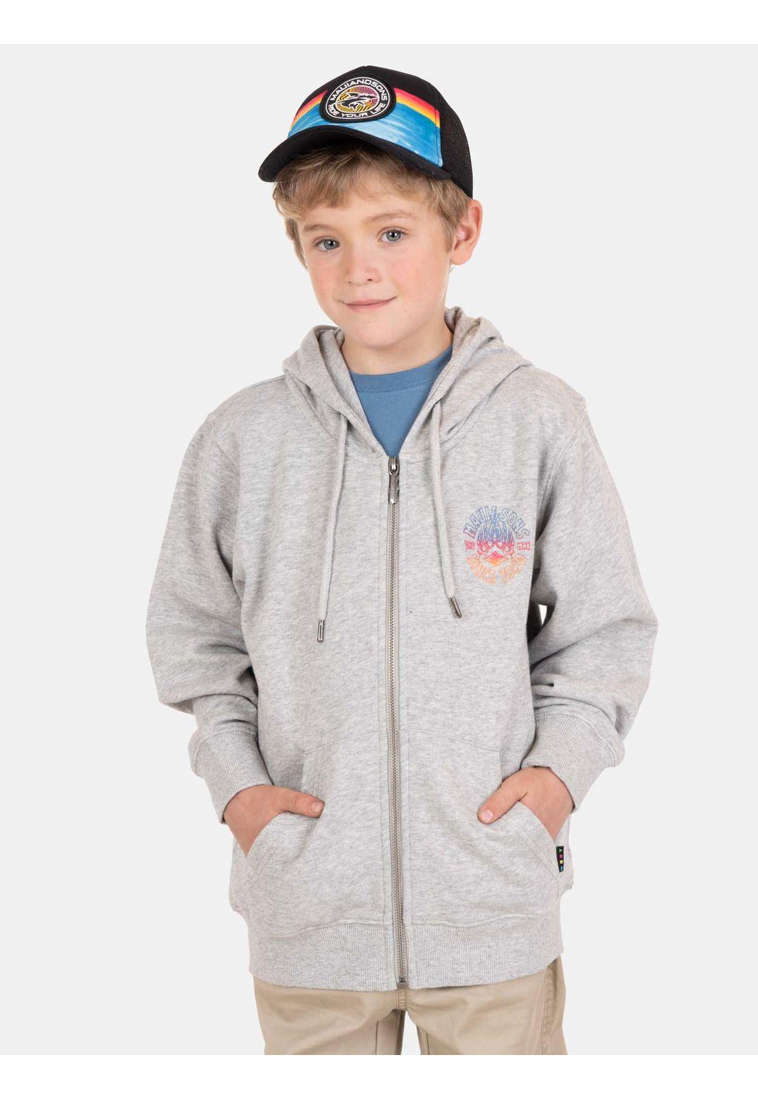 Poleron FZ Kaia Gris Infantil Maui And Sons-0