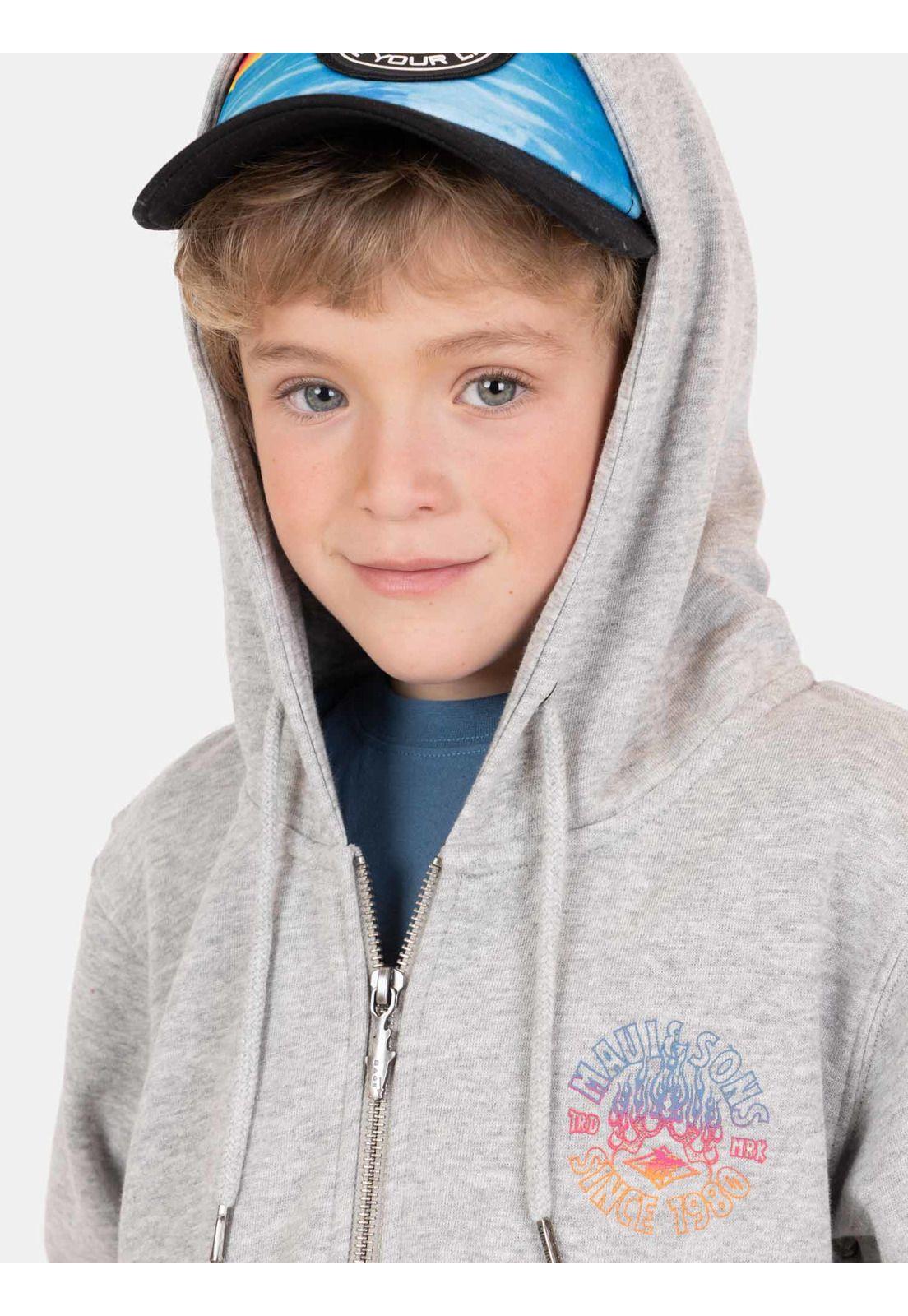 Poleron FZ Kaia Gris Infantil Maui And Sons-2
