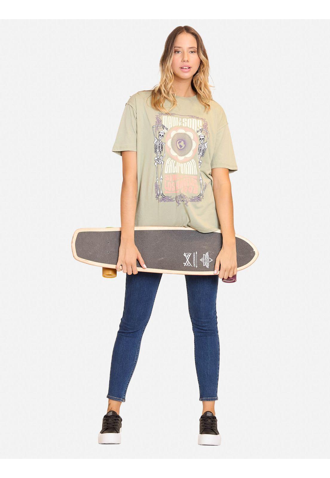 Polera MC L.A Verde Mujer Maui And Sons-3