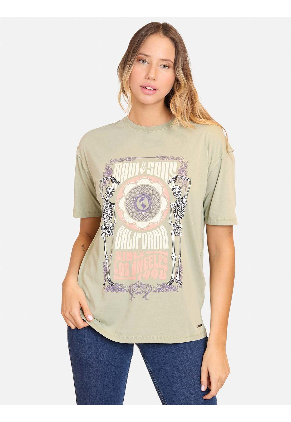 Polera MC L.A Verde Mujer Maui And Sons-0