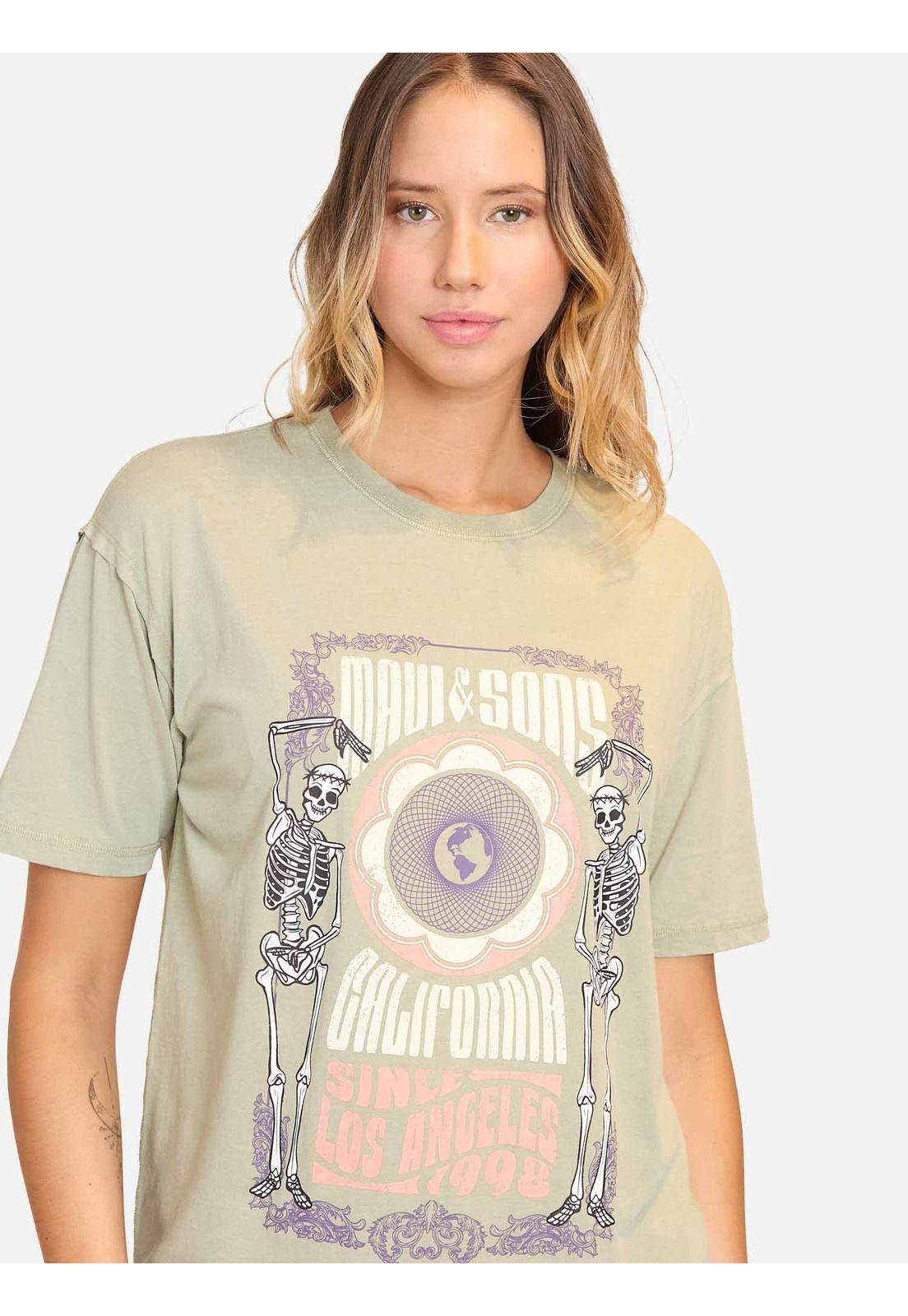 Polera MC L.A Verde Mujer Maui And Sons-2