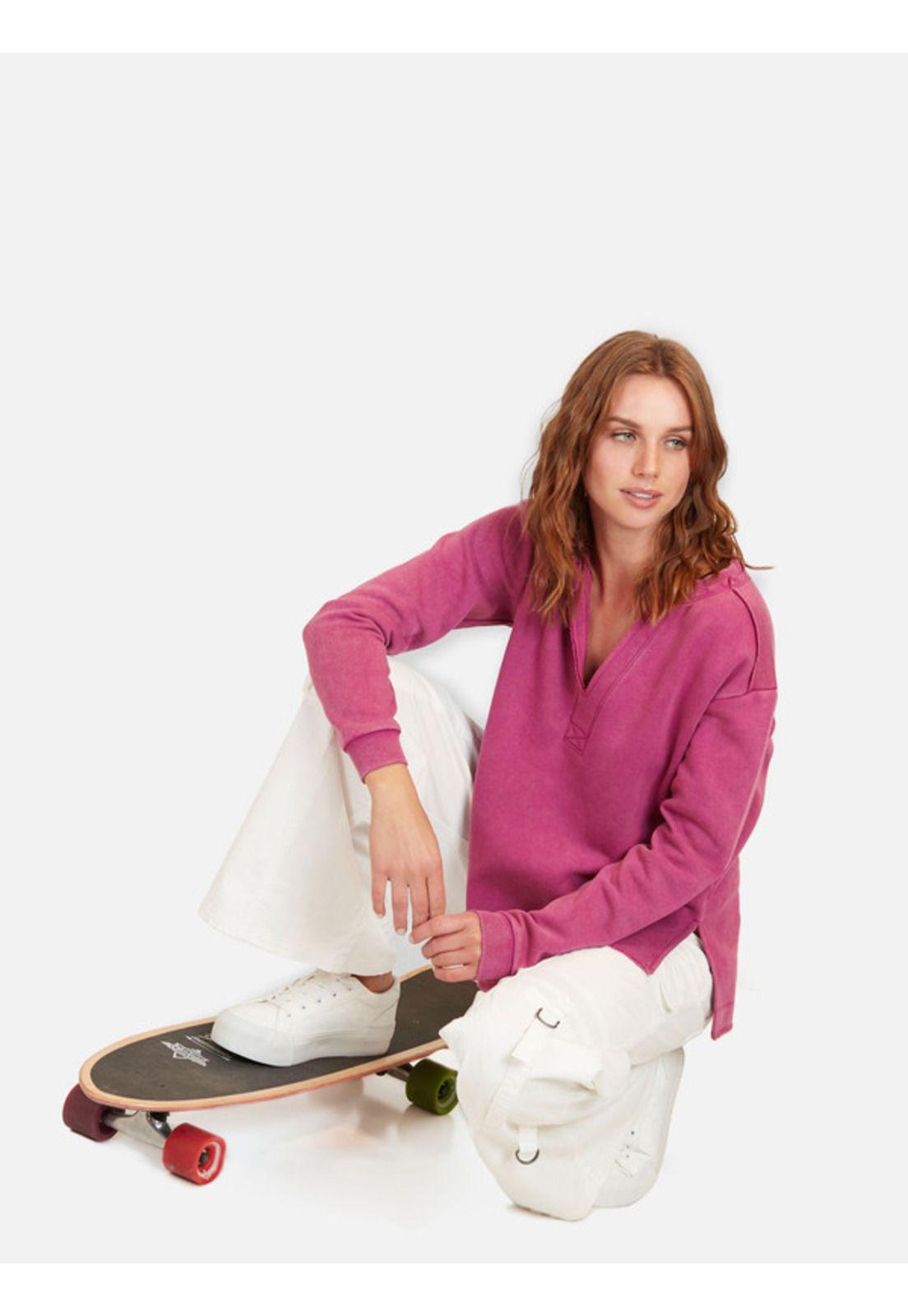 Poleron Surfer Beach Mujer Rosado Maui And Sons-3