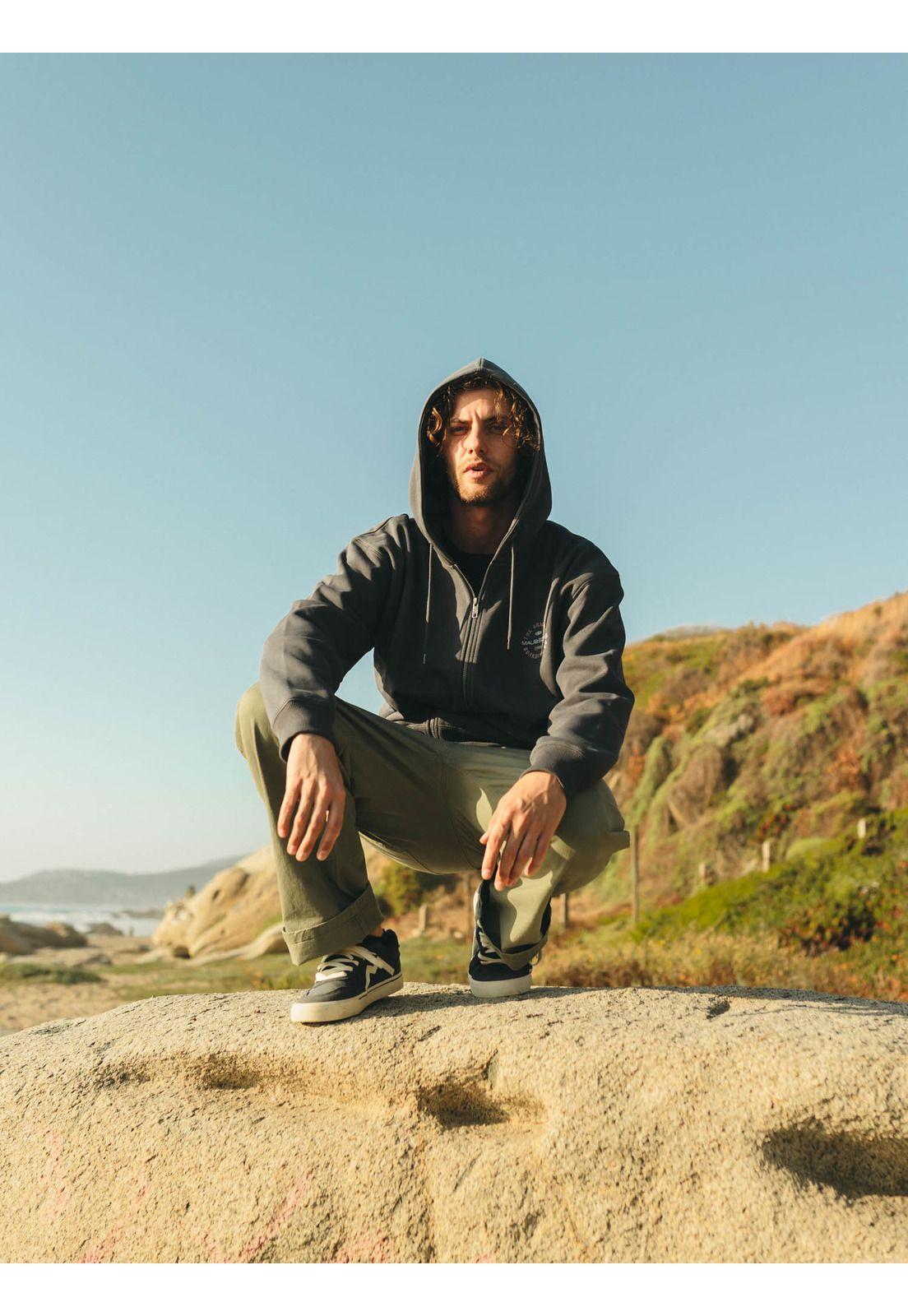 Poleron FZ Waveon Gris Hombre Maui And Sons-2