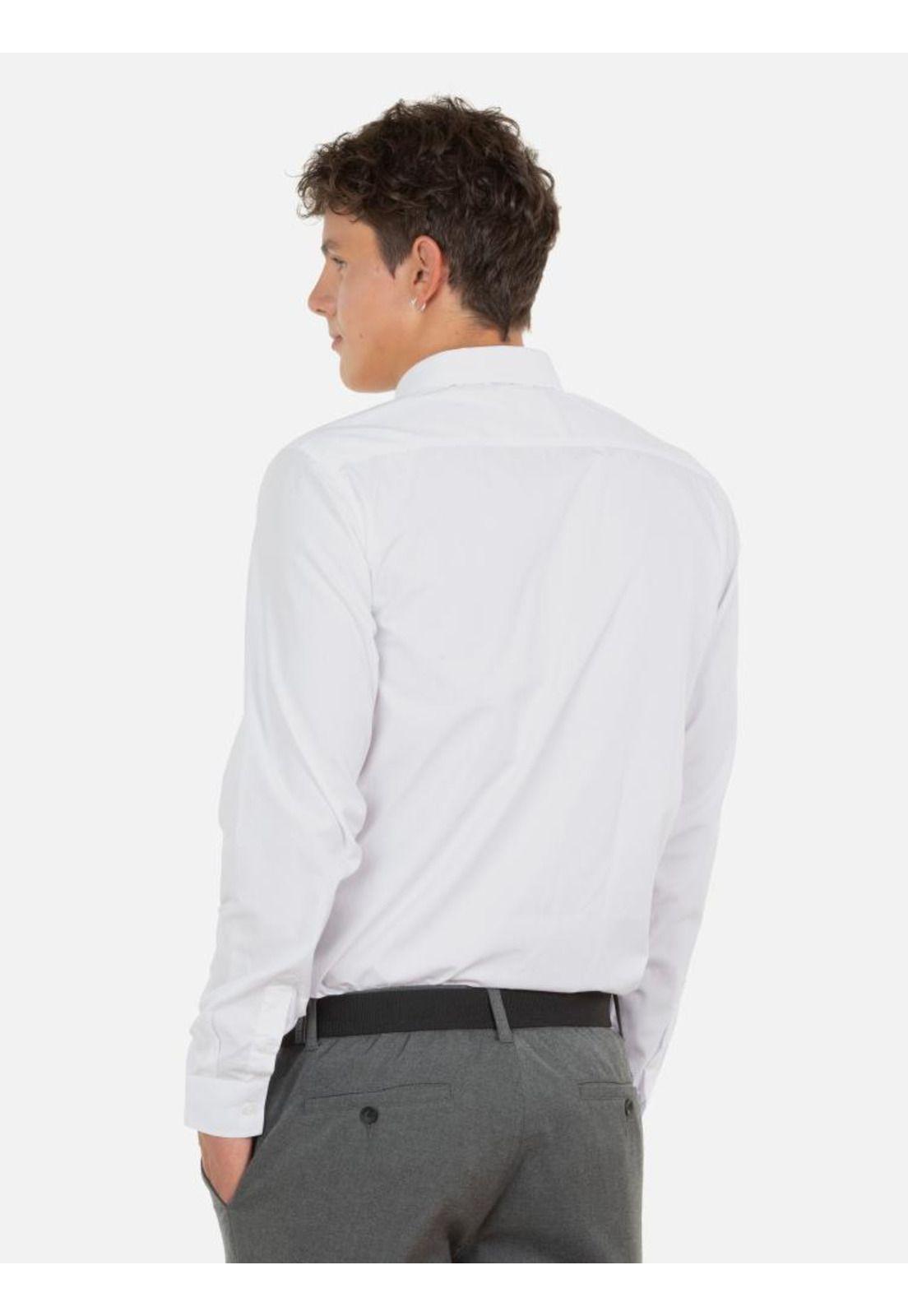 Camisa Escolar Lisa Hombre Blanco Maui and Sons-2