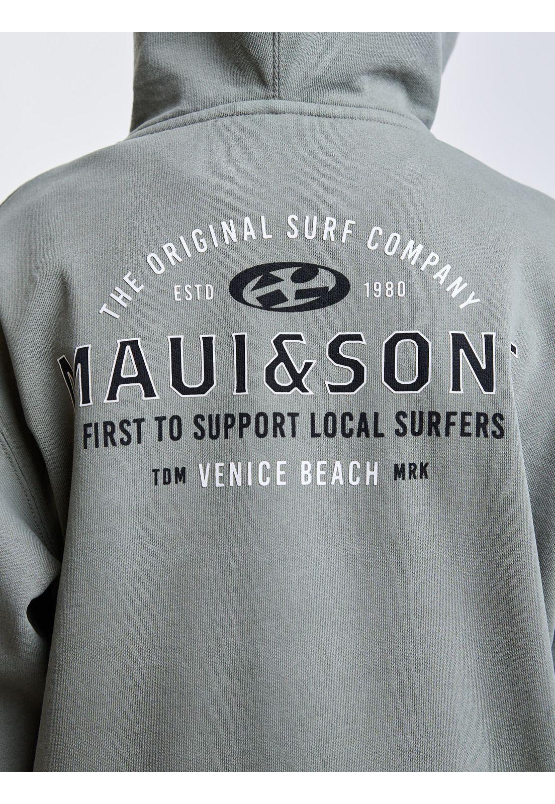 Poleron Canguro Lagoon Verde Infantil Maui And Sons-3