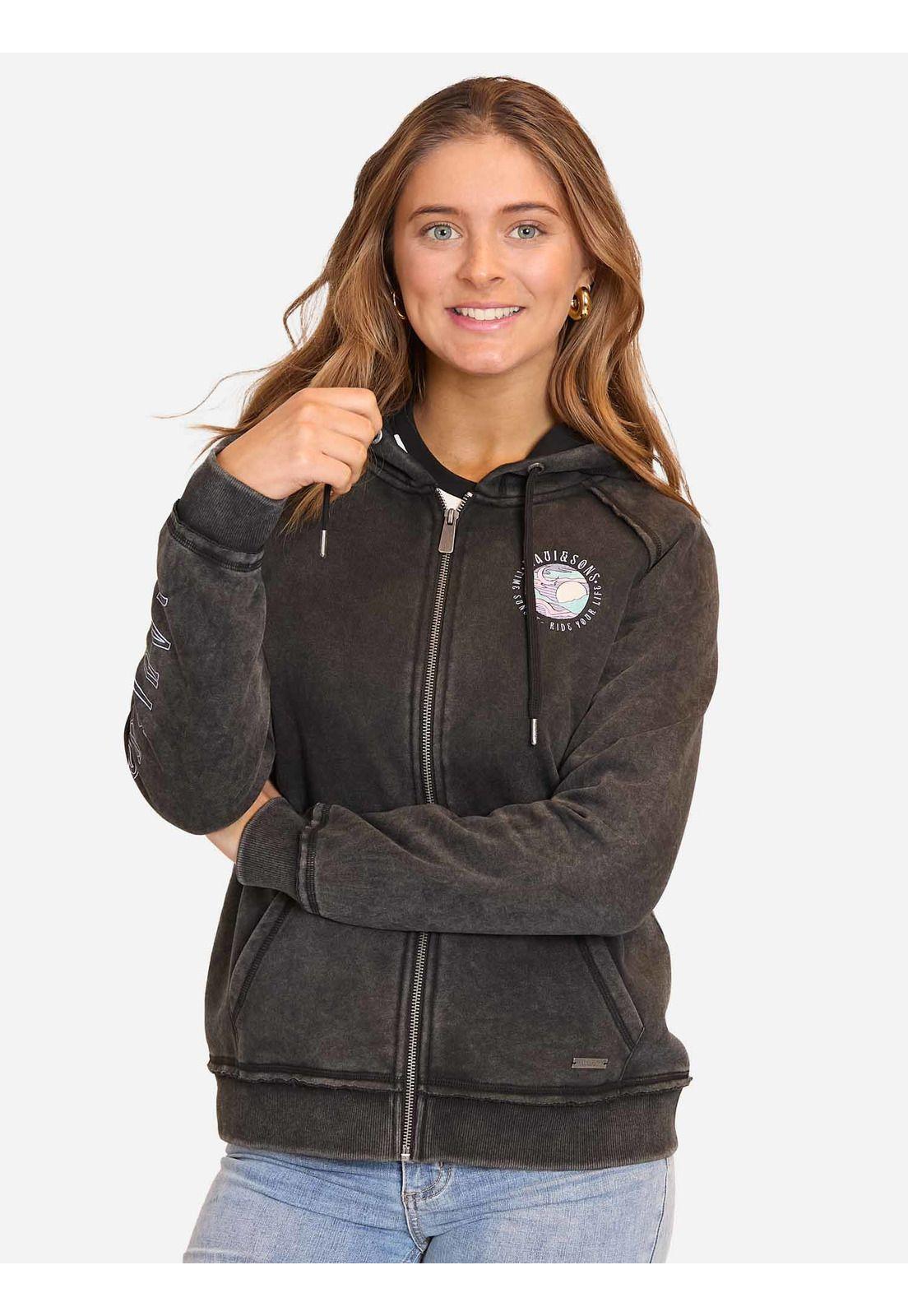 Poleron FZ Celestial Negro Mujer Maui and Sons-0