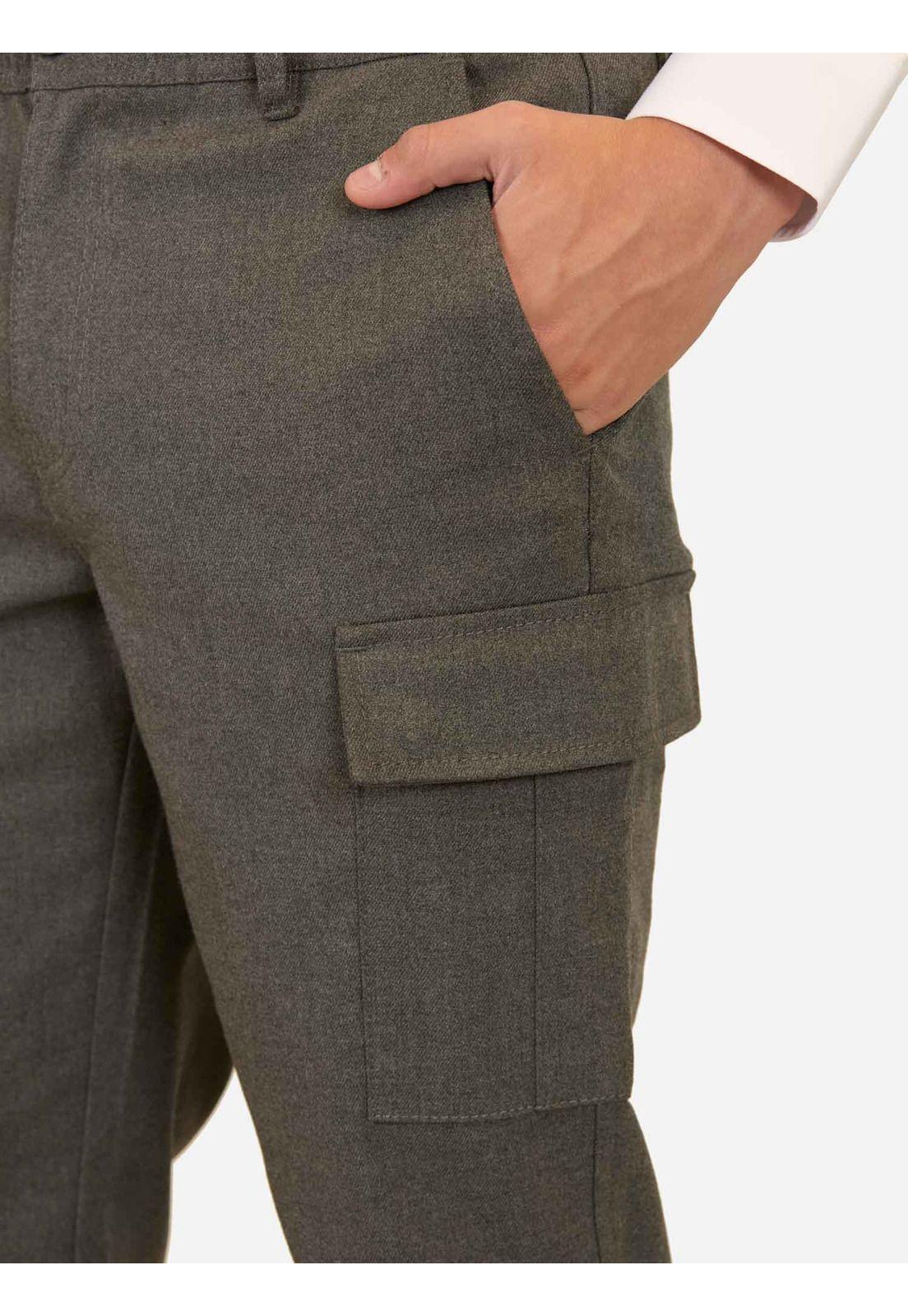 Pantalón Escolar Modown Cargo Gris Juvenil Maui and Sons-2