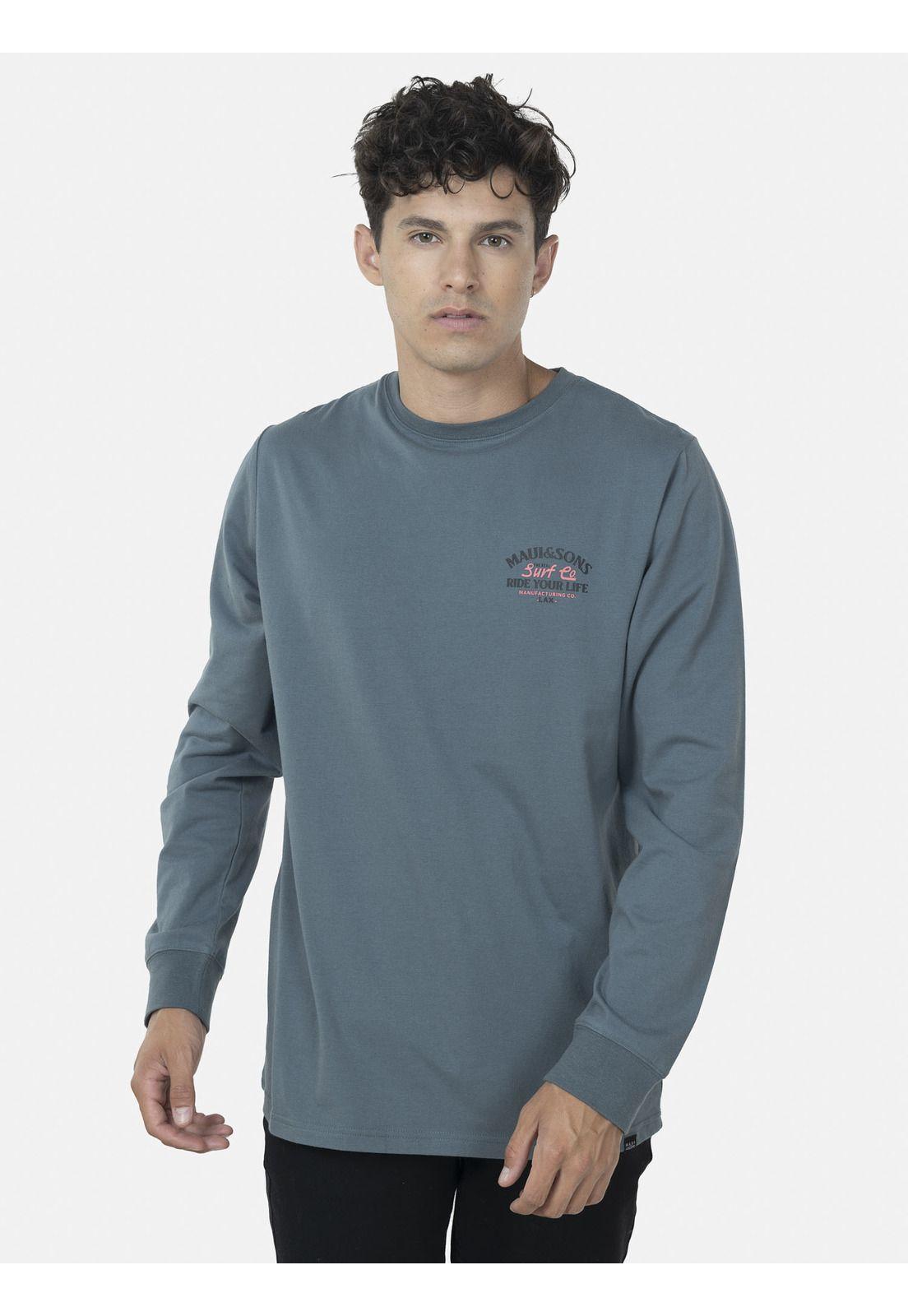 Polera Hombre W. CENTURY RYL LS TEE Gris Maui and Sons-0