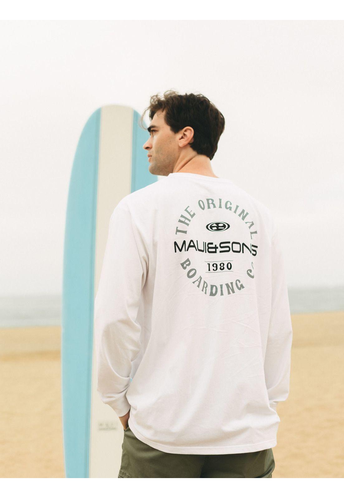 Polera ML Barding Ley Blanco Hombre Maui And Sons-2