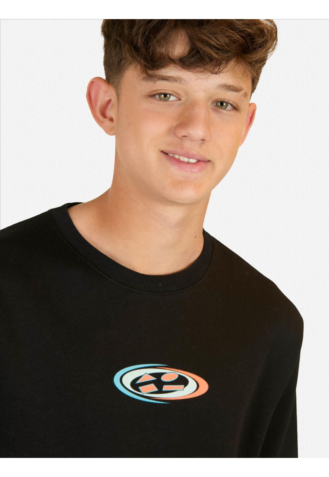 Poleron CR Shine Negro Infantil Maui And Sons-2