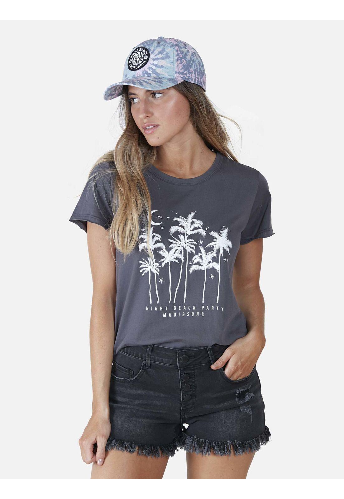 Polera  Mujer Gris Oscuro 5P526-WV22 Maui And Sons-0