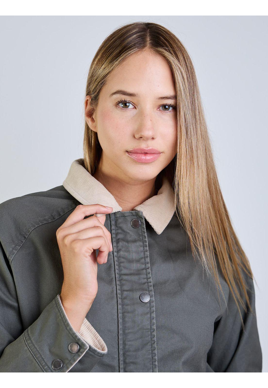 Chaqueta Poppa Verde Mujer Maui And Sons-3