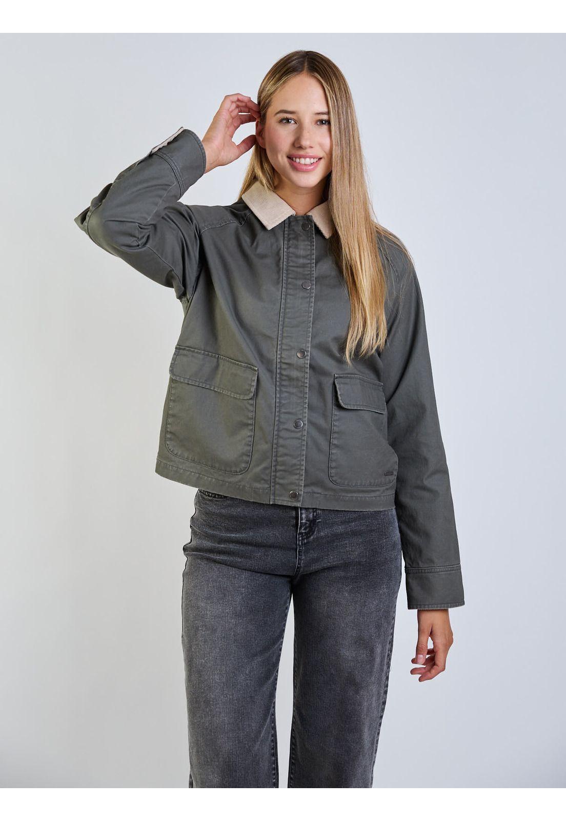 Chaqueta Poppa Verde Mujer Maui And Sons-6