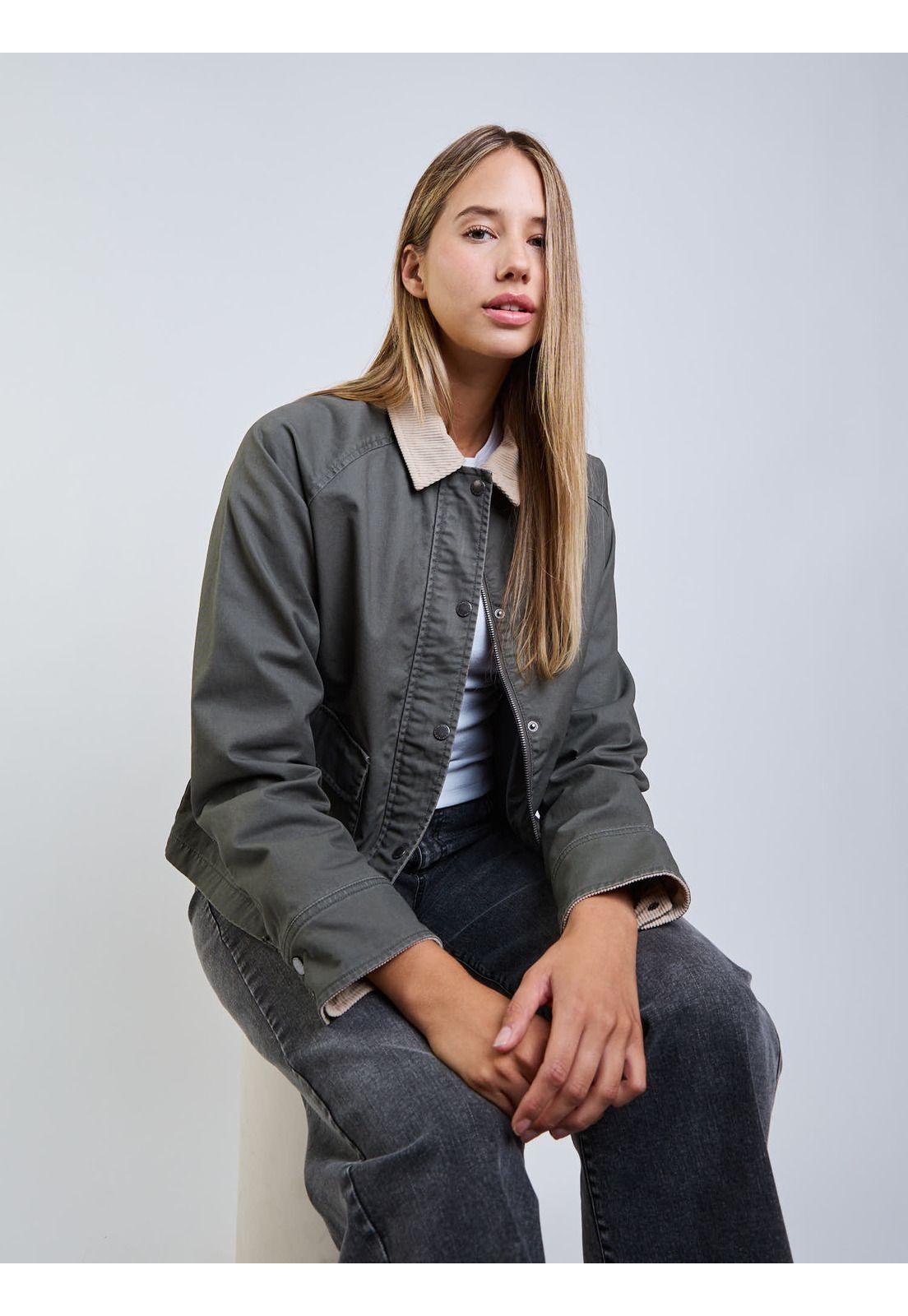 Chaqueta Poppa Verde Mujer Maui And Sons-7