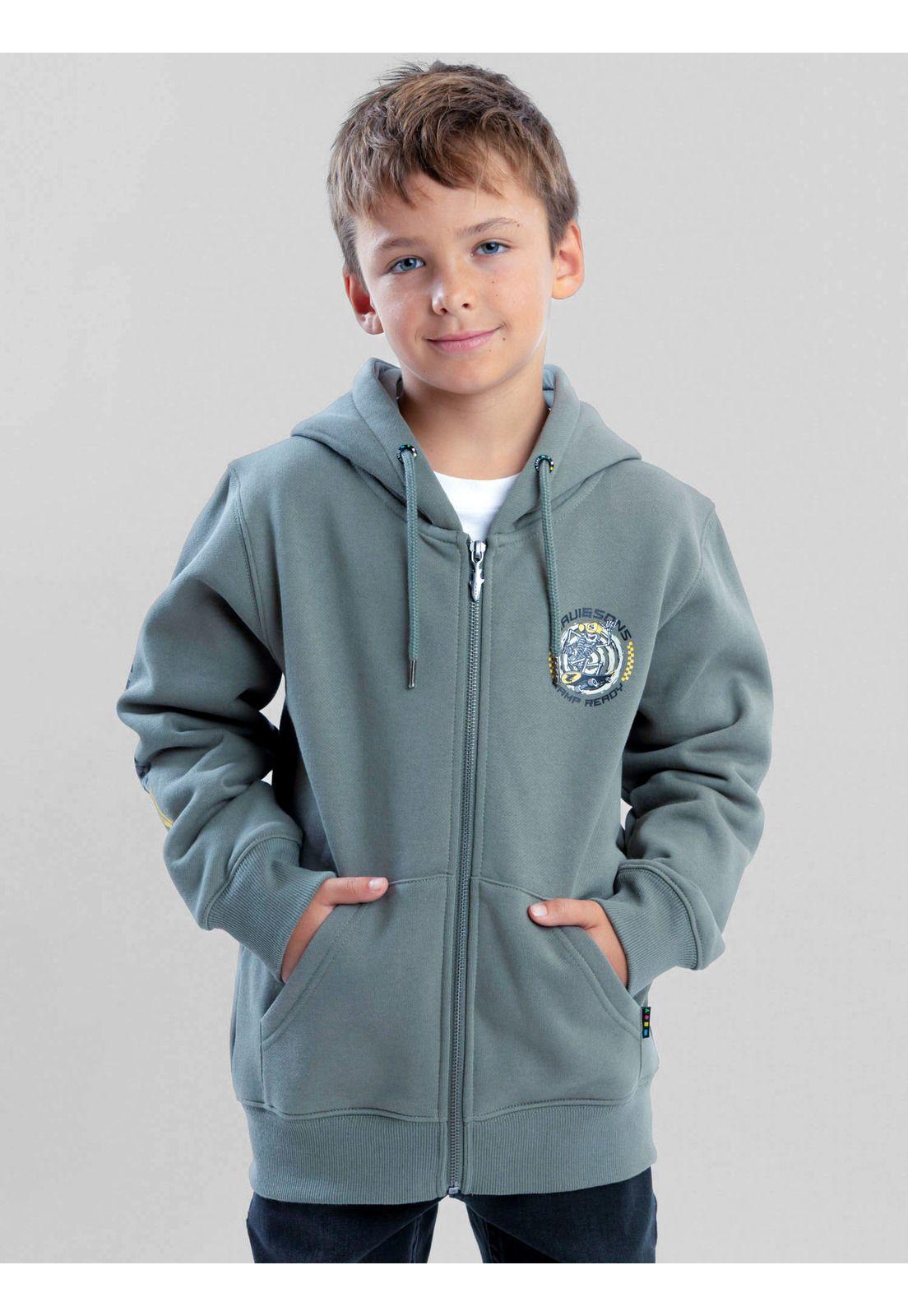 Poleron FZ Windpath Verde Infantil Maui And Sons-0