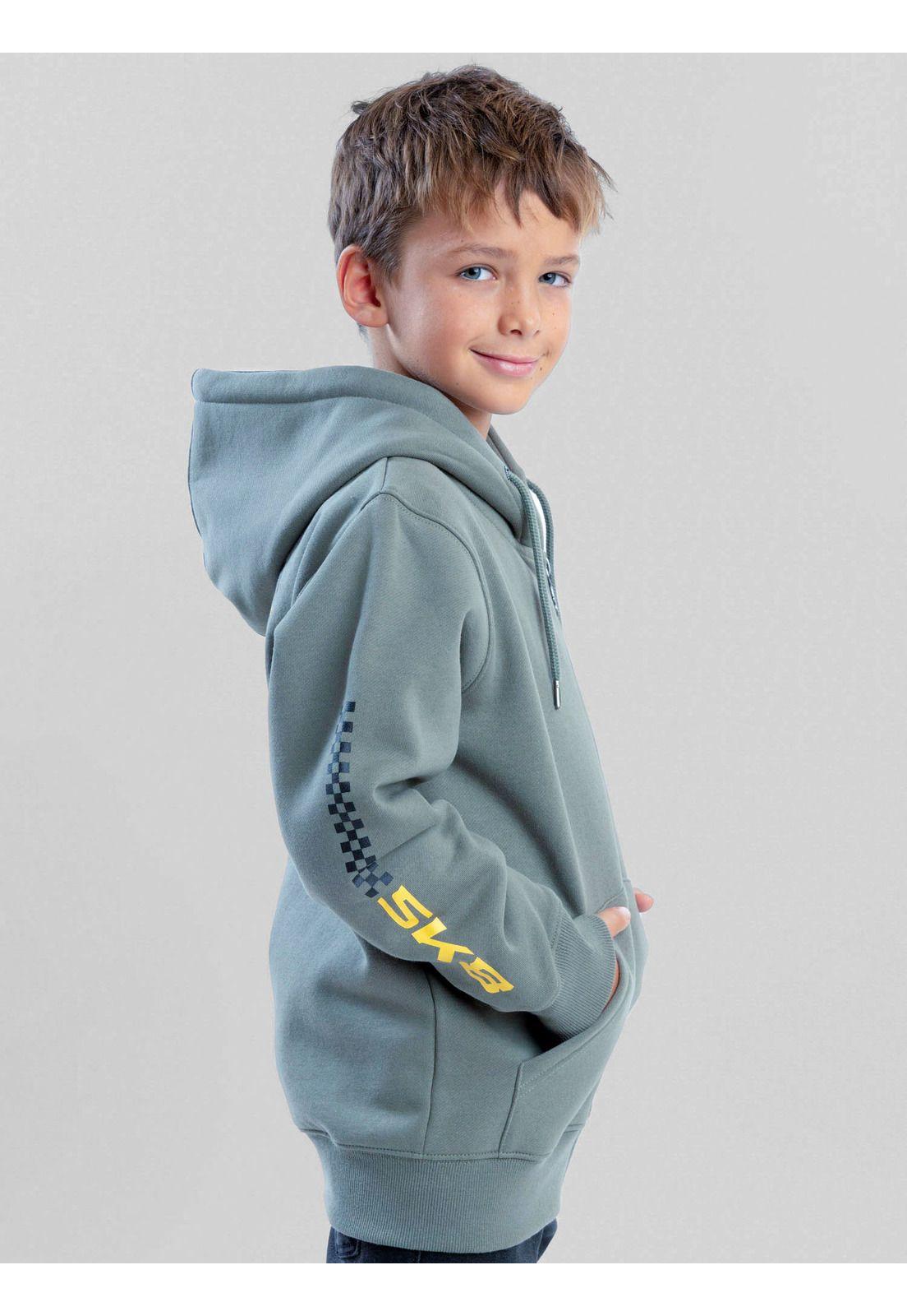 Poleron FZ Windpath Verde Infantil Maui And Sons-1