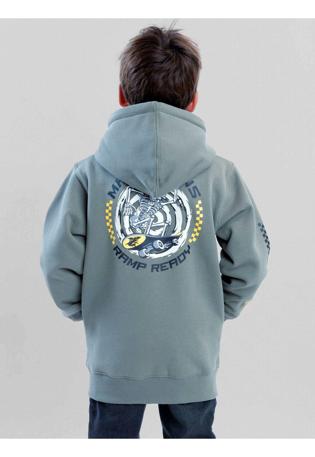 Poleron FZ Windpath Verde Infantil Maui And Sons-2