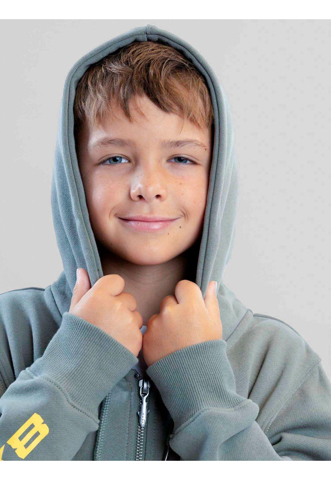 Poleron FZ Windpath Verde Infantil Maui And Sons-4