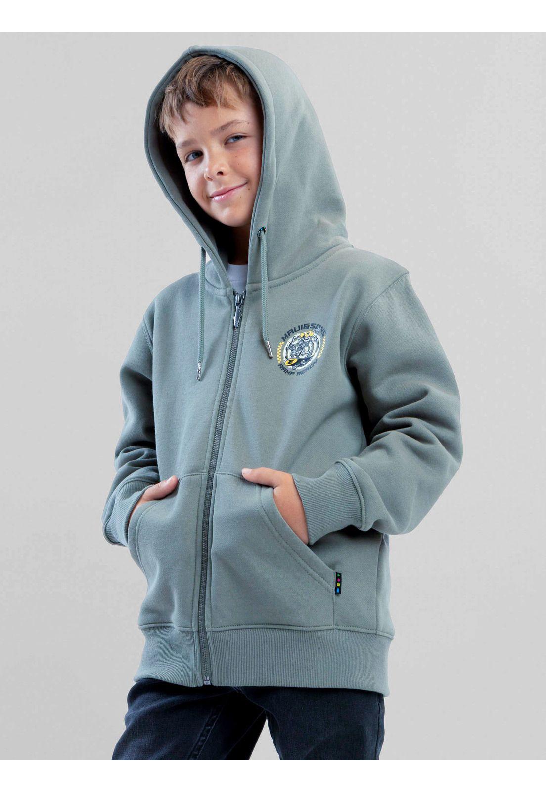 Poleron FZ Windpath Verde Infantil Maui And Sons-5