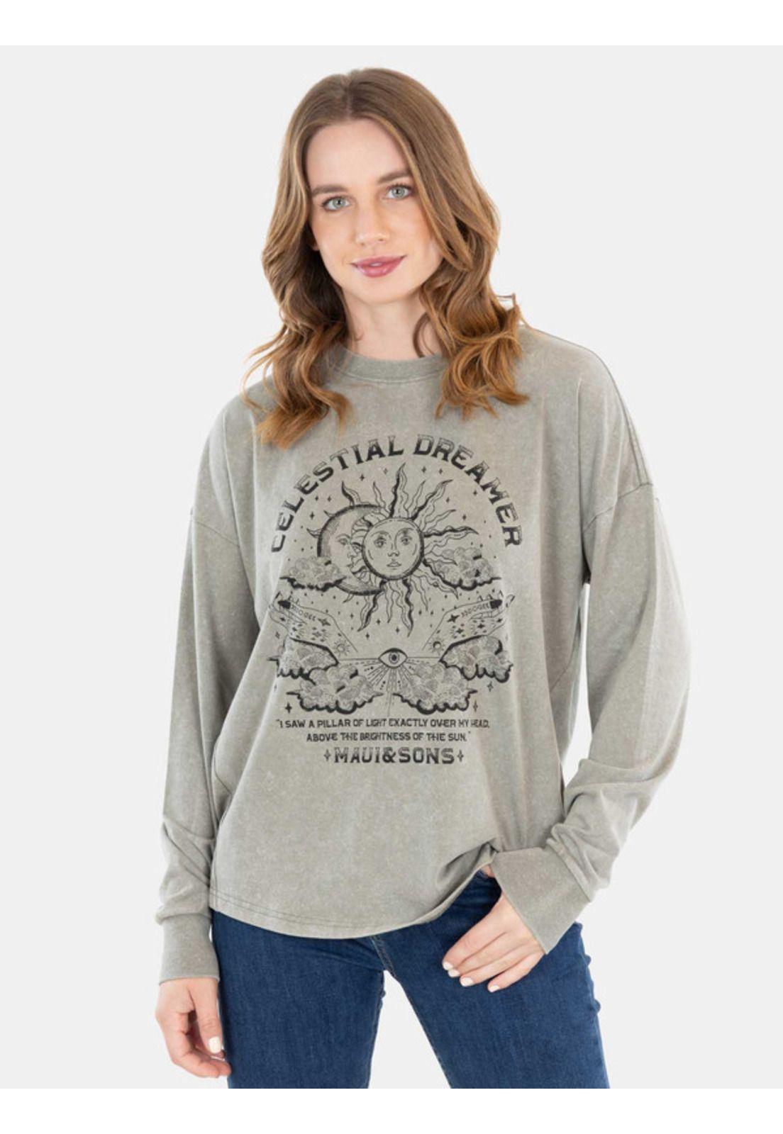 Polera Rainbow T-Shirt Verde Mujer Maui And Sons-0