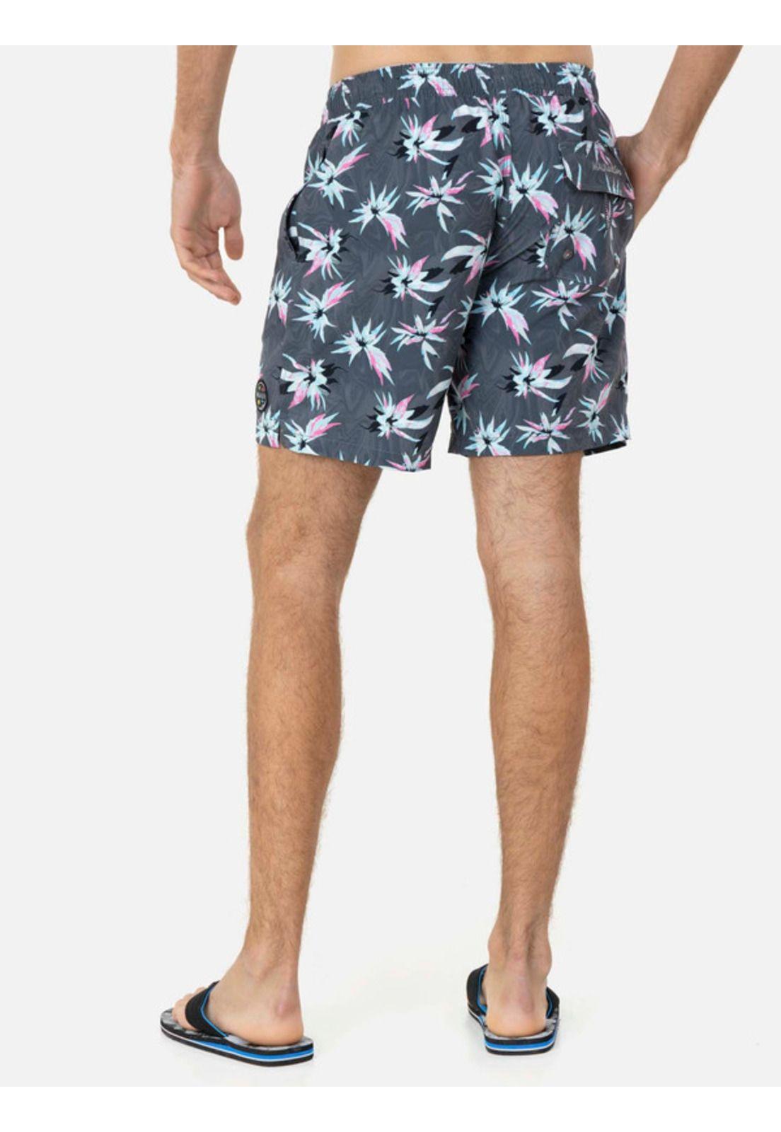 Traje de Baño Hawaiian Dark Elastic Waist Multicolor Hombre Maui and sons-1