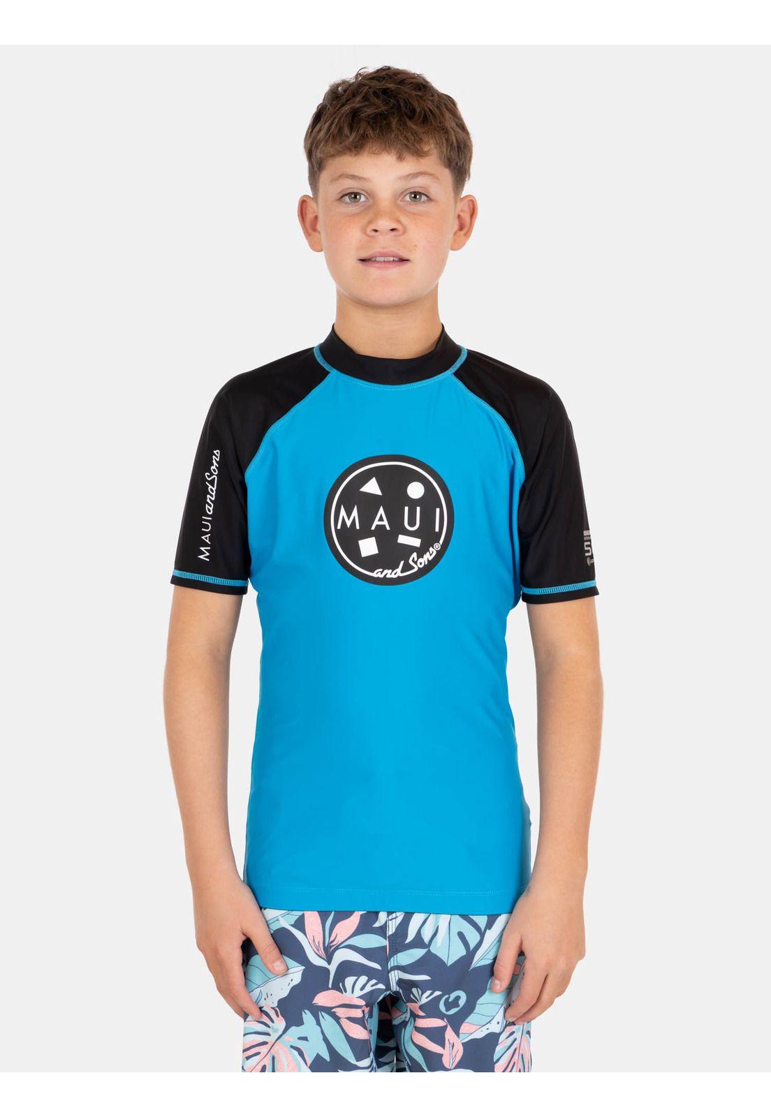 Polera UVP Sharky Azul Infantil Maui And Sons-0