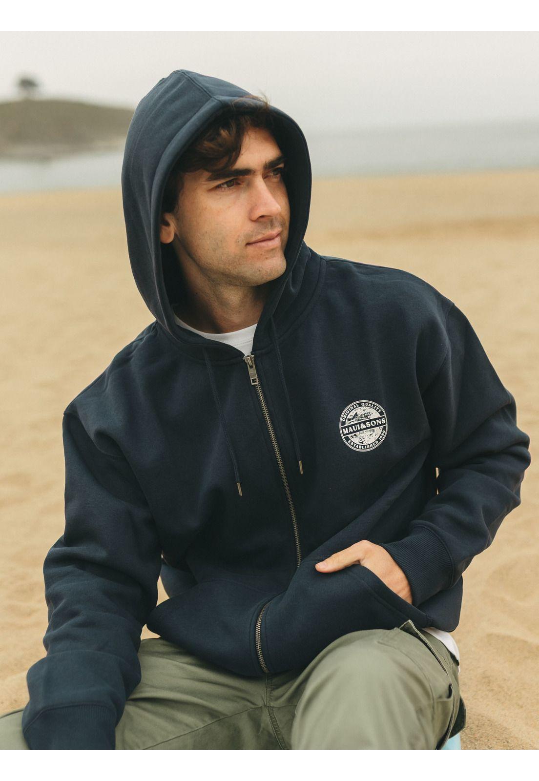 Poleron FZ Original Quality Azul Hombre Maui And Sons-2