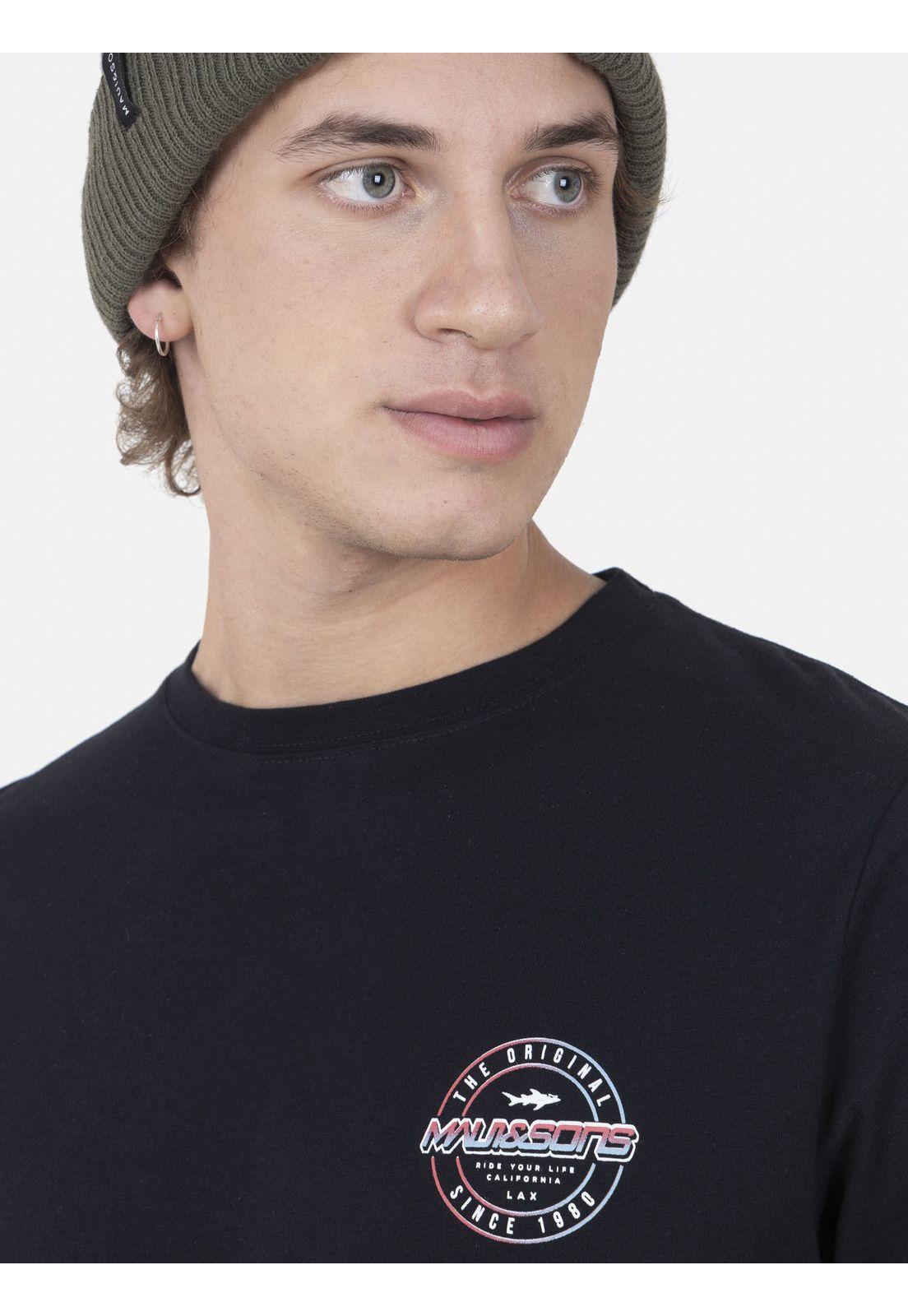 Polera Hombre RETRO TEXT LS TEE Negro Maui and Sons-2
