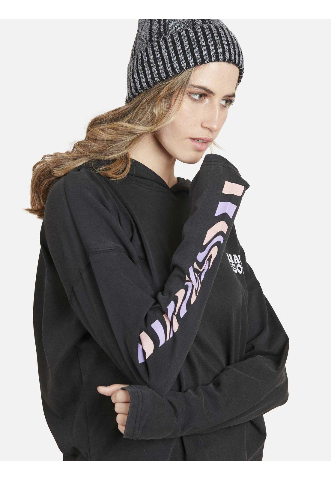 Polera MULTICOLOR PALM Mujer Negro Maui & Sons-2