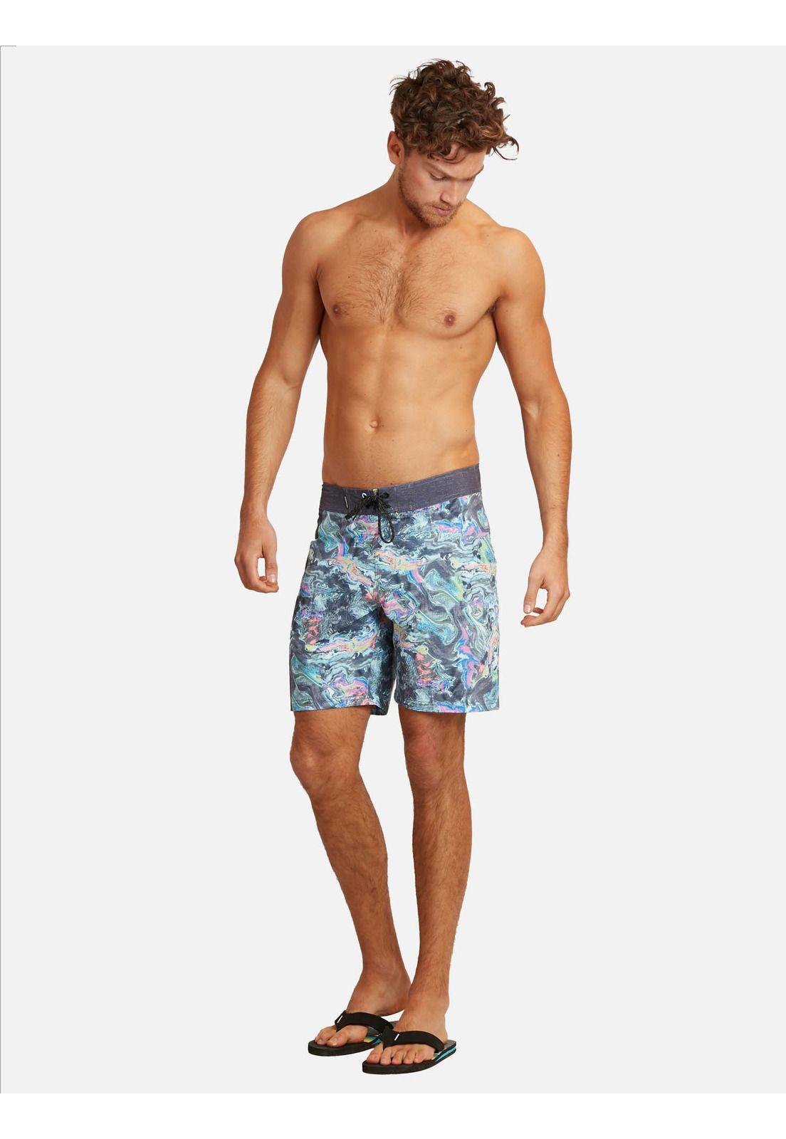 Traje De Baño Stretch Marble Art Vortex Hombre Multicolor Maui And Sons-3