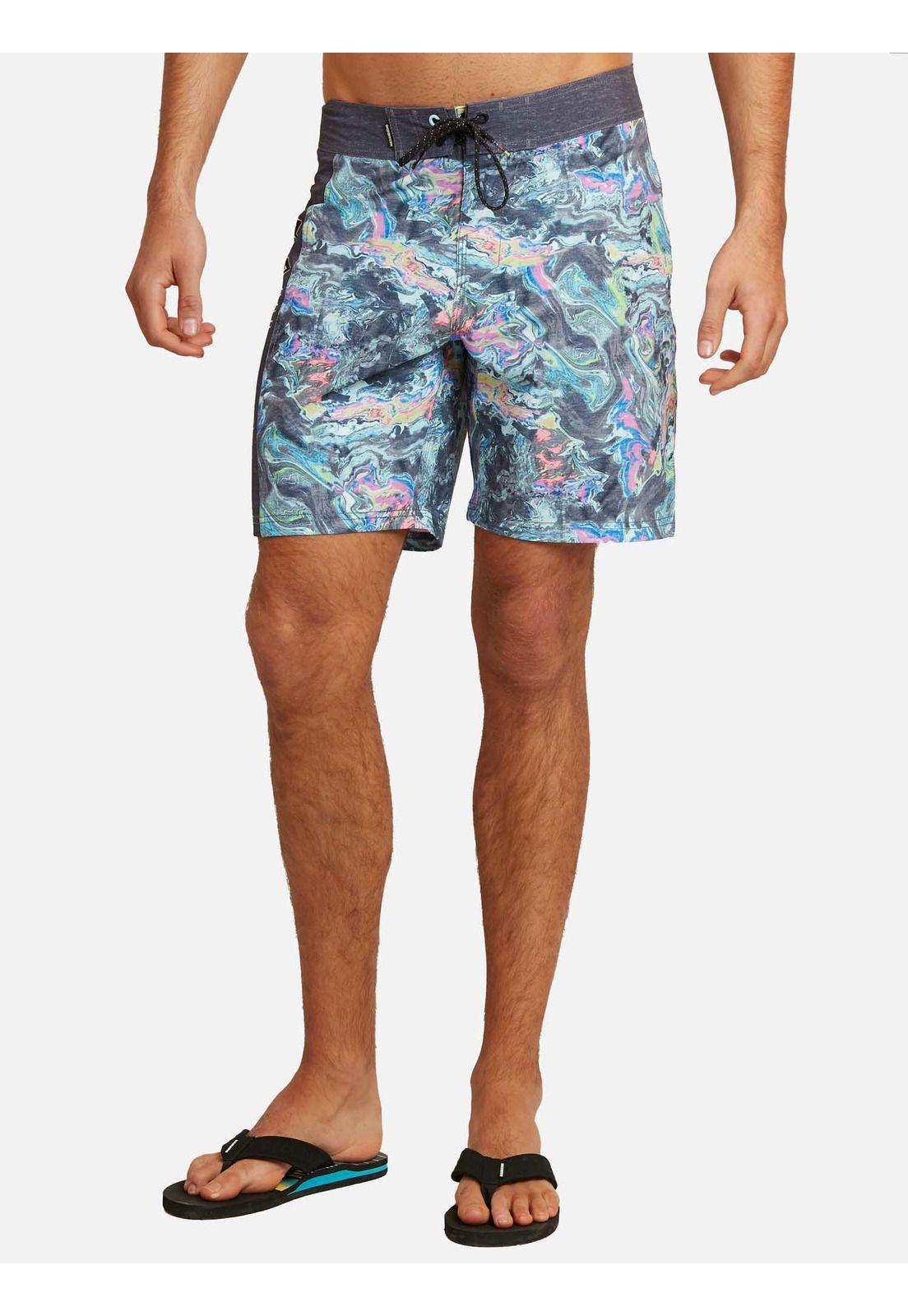 Traje De Baño Stretch Marble Art Vortex Hombre Multicolor Maui And Sons-0