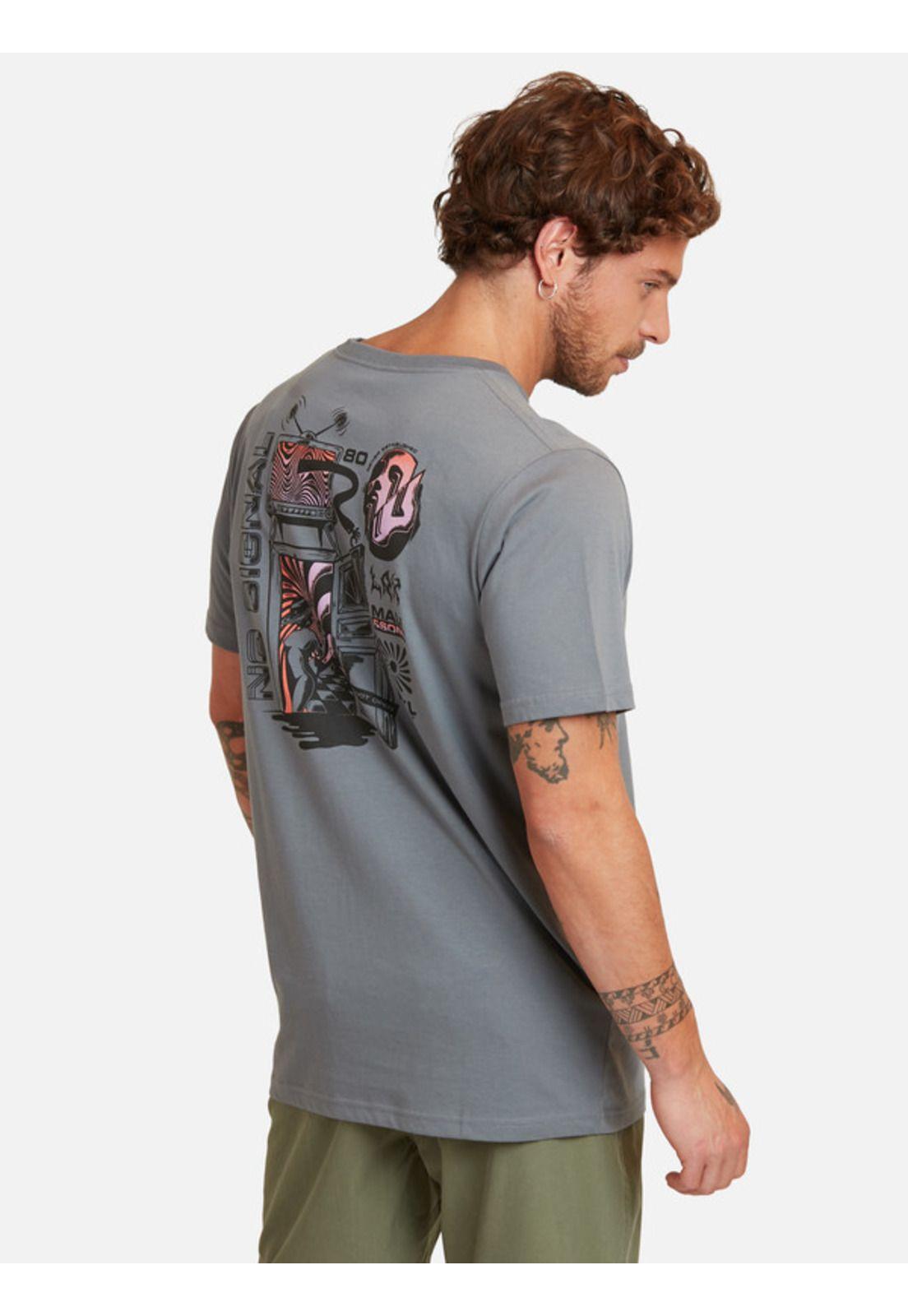 Polera No Signal Ss Tee Hombre Gris Maui And Sons-1