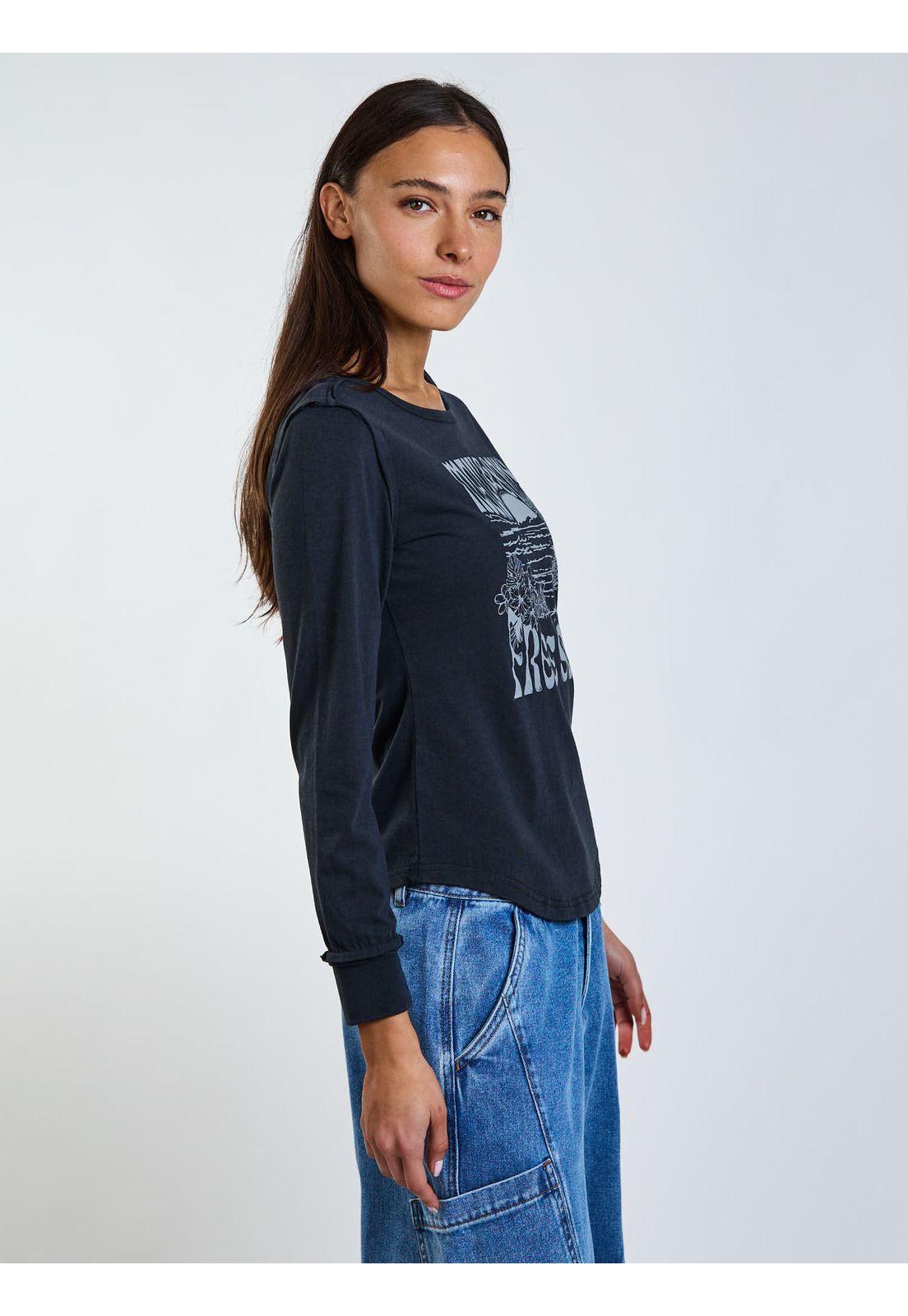 Polera ML Riva Negro Mujer Maui and Sons-2