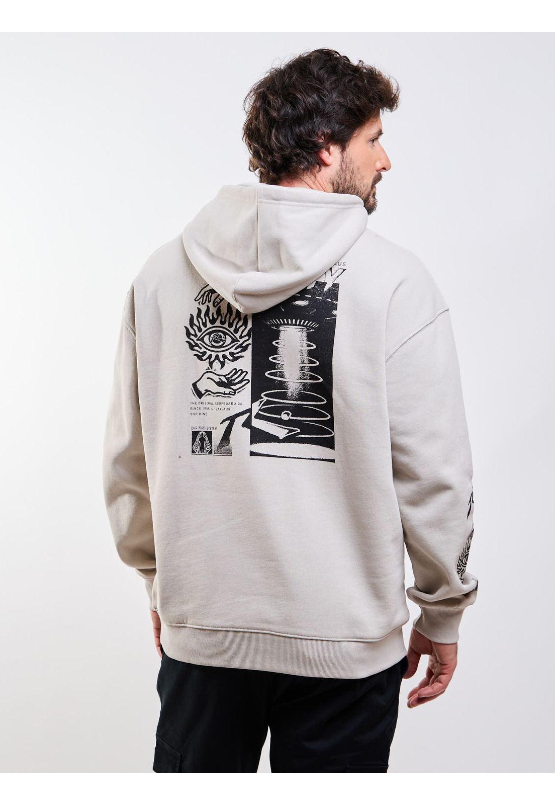 Poleron Canguro Abducted Hoodie Beige Hombre Rusty-4