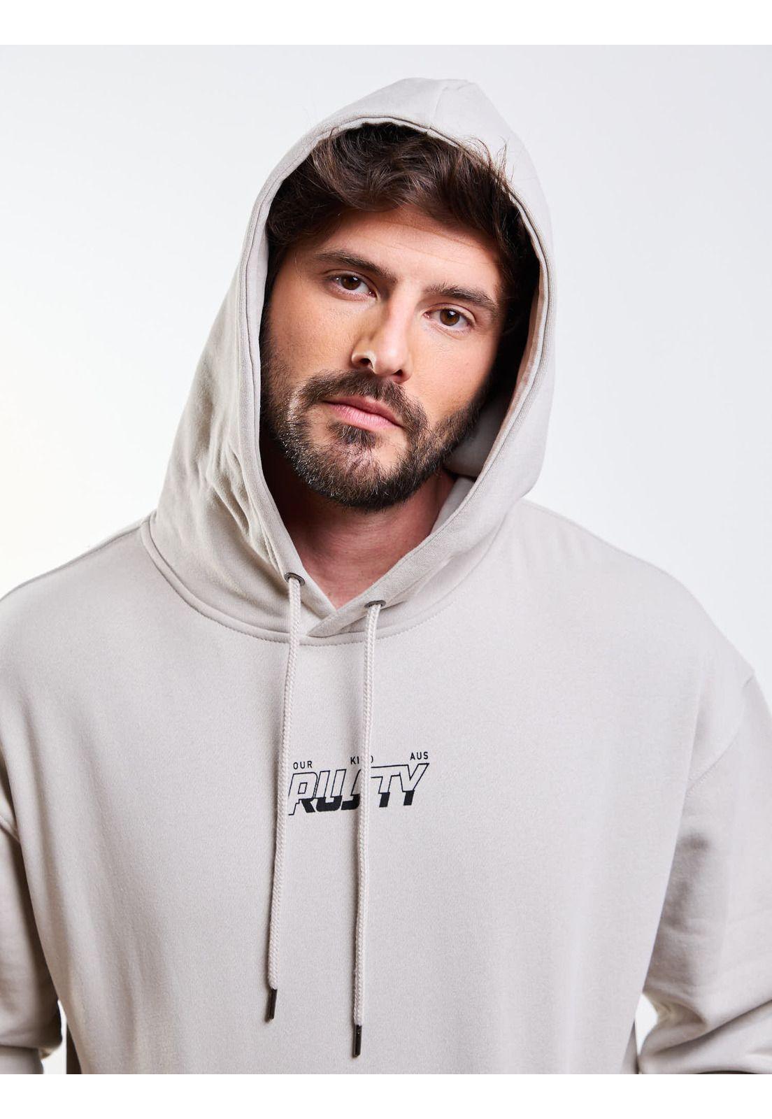 Poleron Canguro Abducted Hoodie Beige Hombre Rusty-6