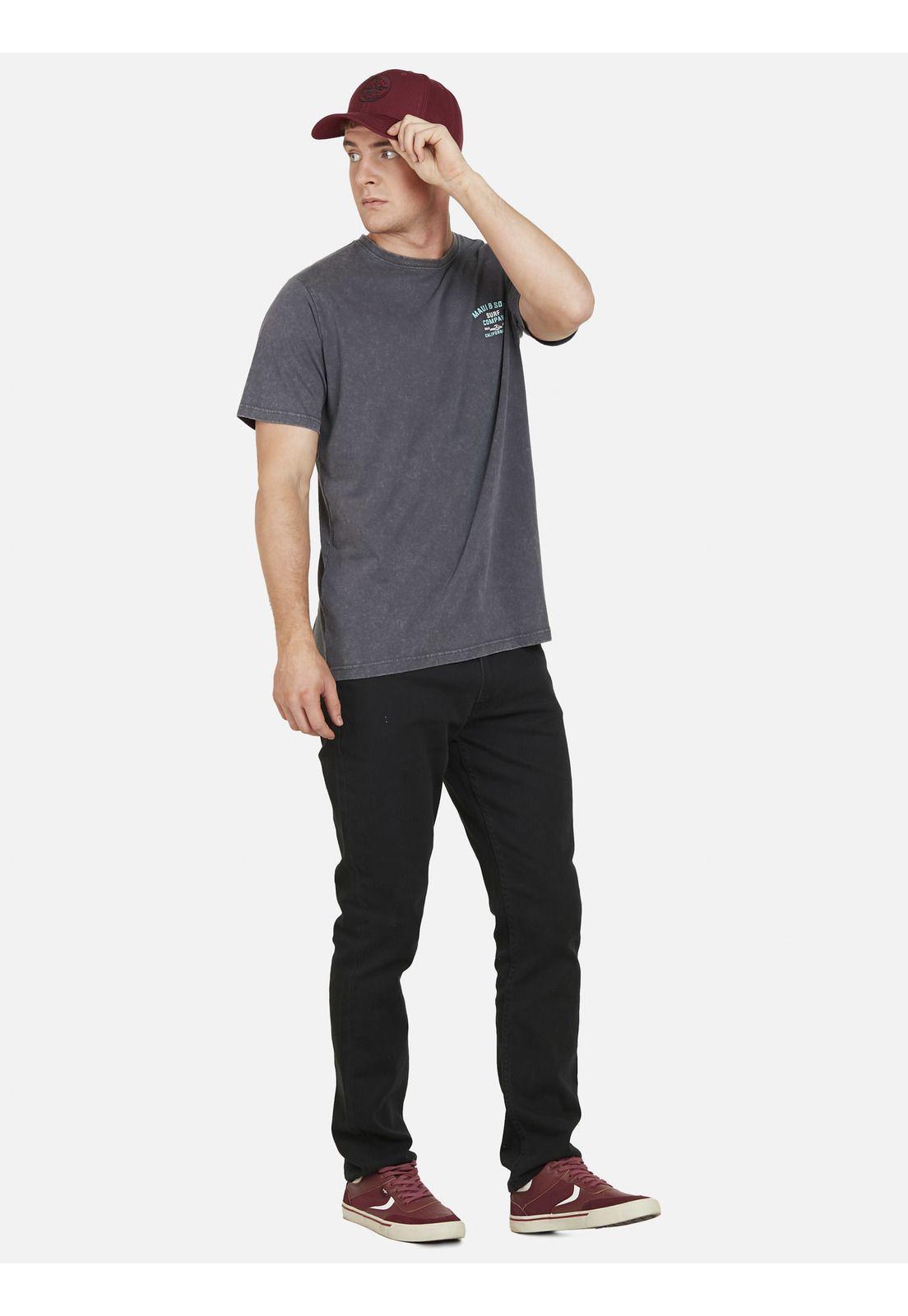 Polera L.A.X. DYE Hombre Gris Oscuro Maui and Sons-3