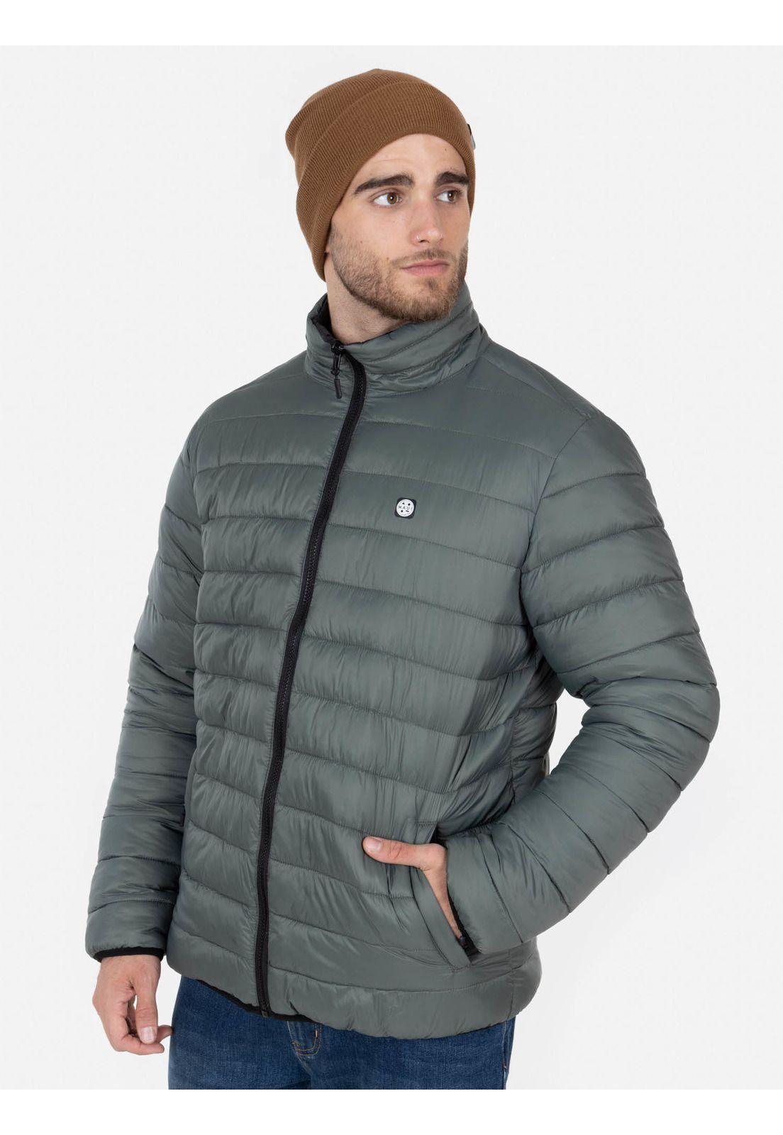 Parka Reversible Solid Quilted Hombre Verde Maui and Sons-0