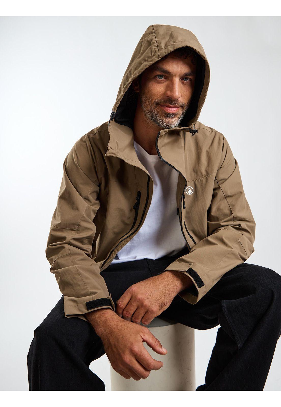 Cortaviento Grounded Café Hombre Volcom-9