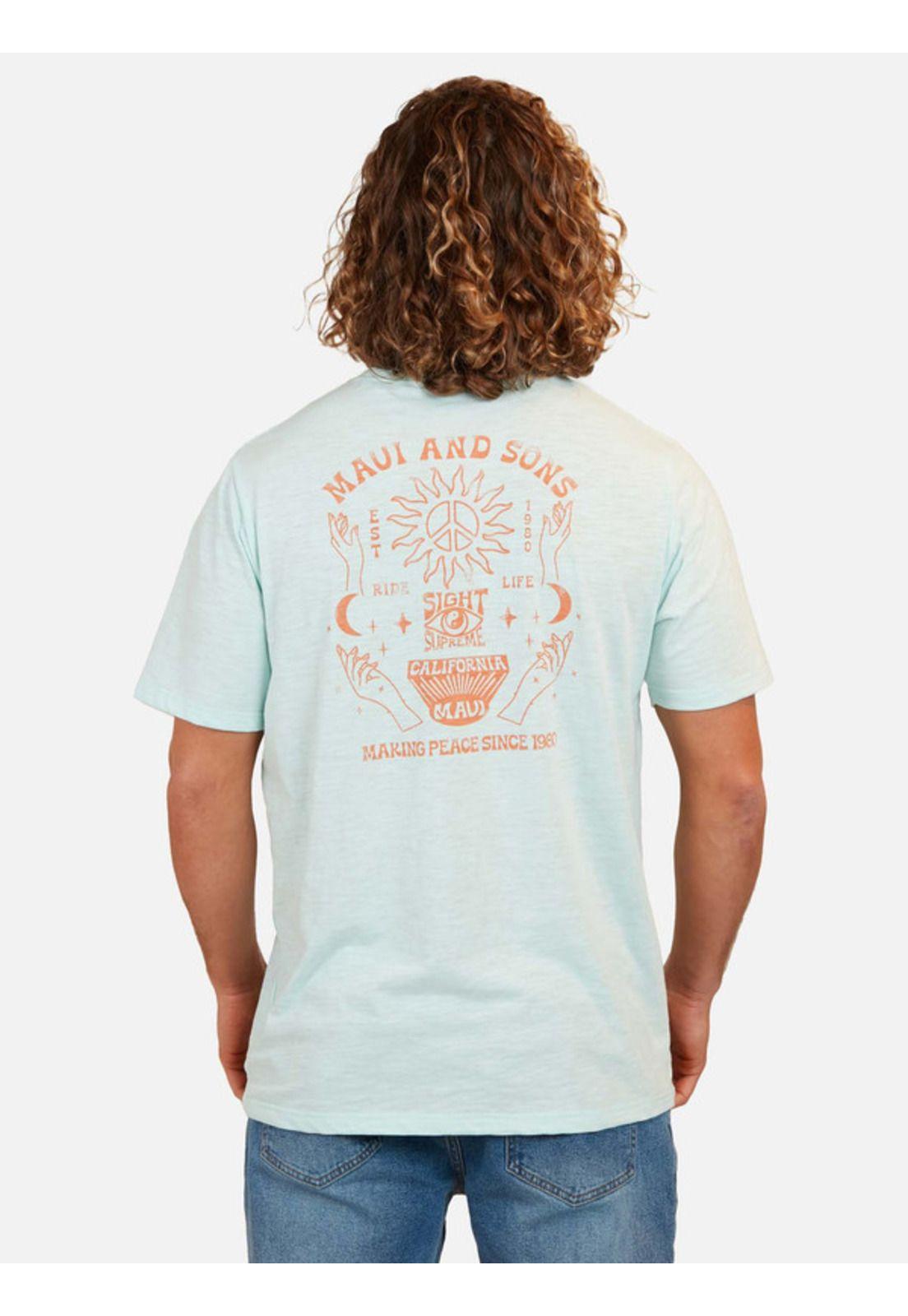 Polera Making Peace Since 1980 Hombre Verde Maui And Sons-1