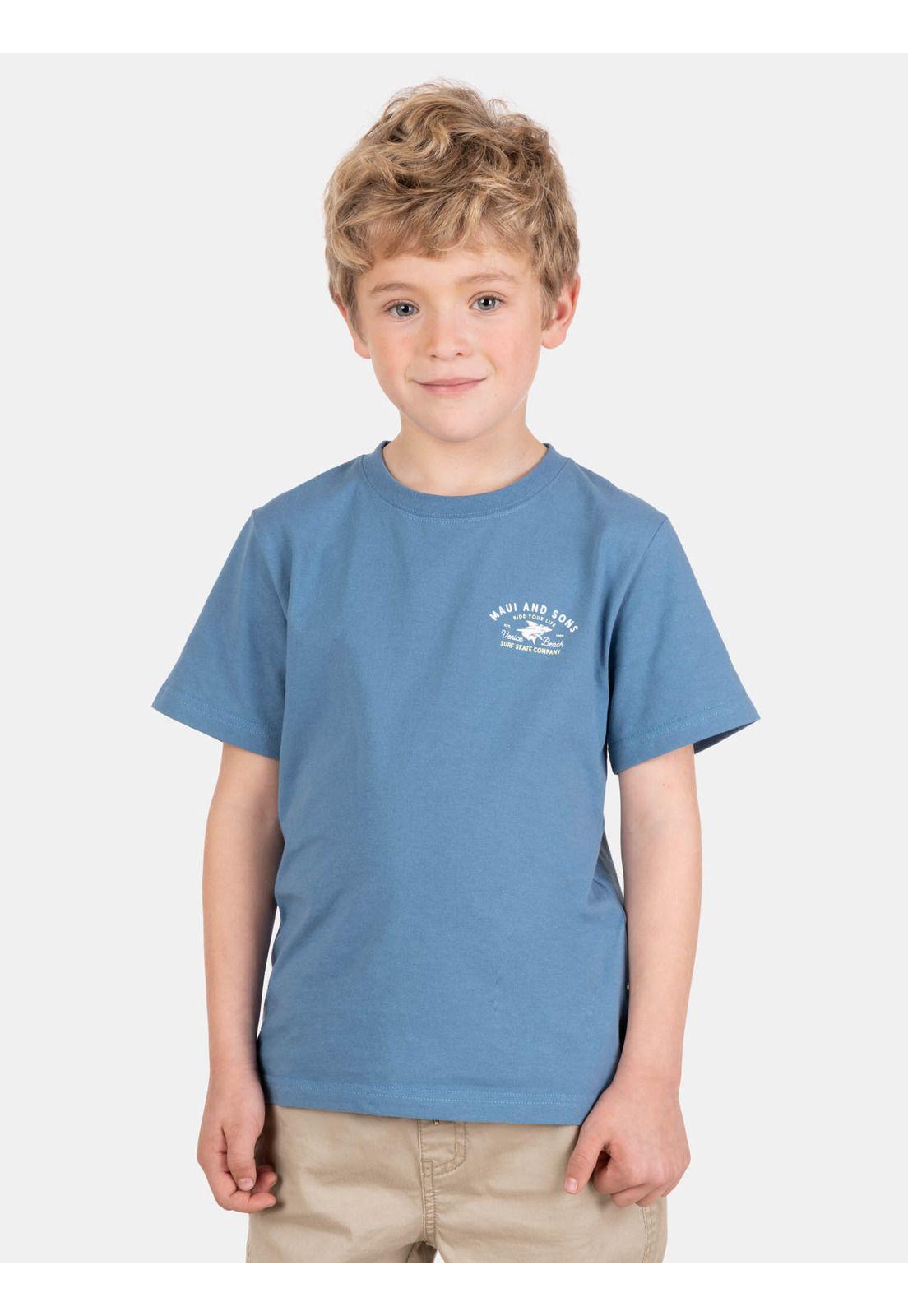 Polera MC Solatek Azul Infantil Maui And Sons-0