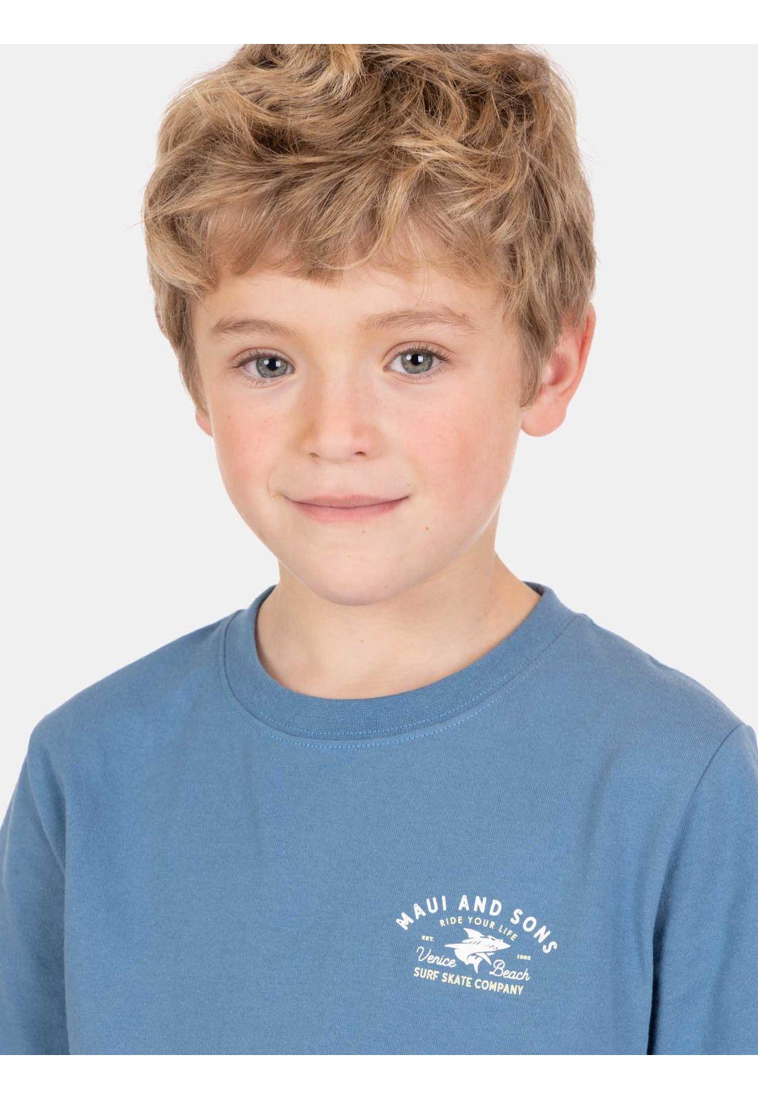 Polera MC Solatek Azul Infantil Maui And Sons-2