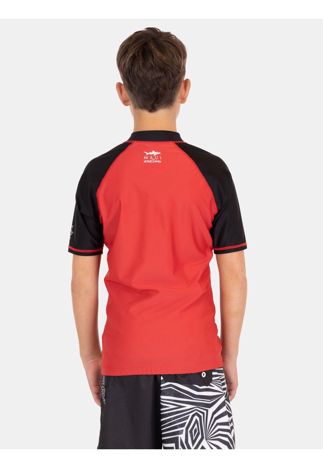 Polera UVP Sharky Rojo Infantil Maui And Sons-1